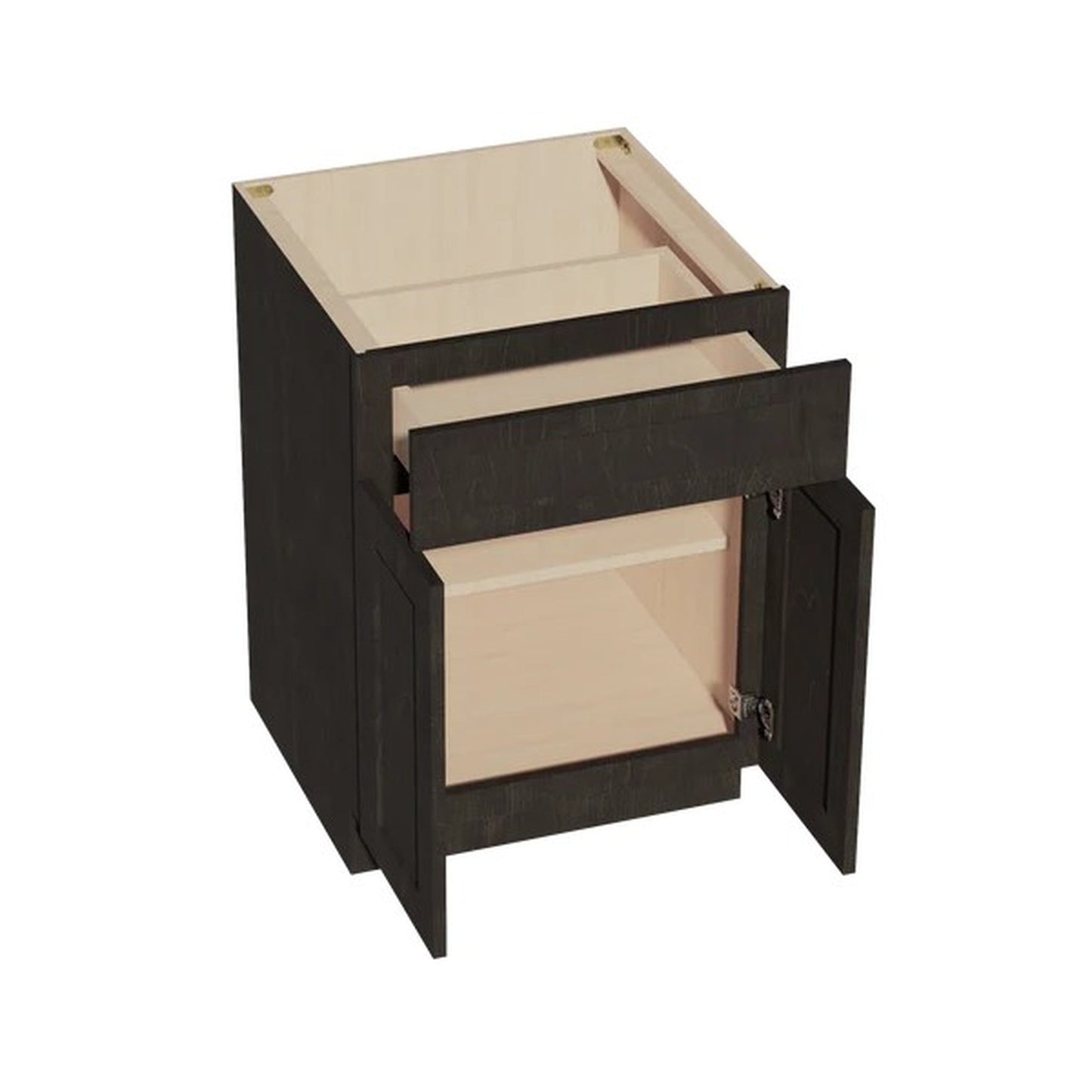 Shaker Base Cabinet 24" (B24) · Ardelle - Charcoal - Interior