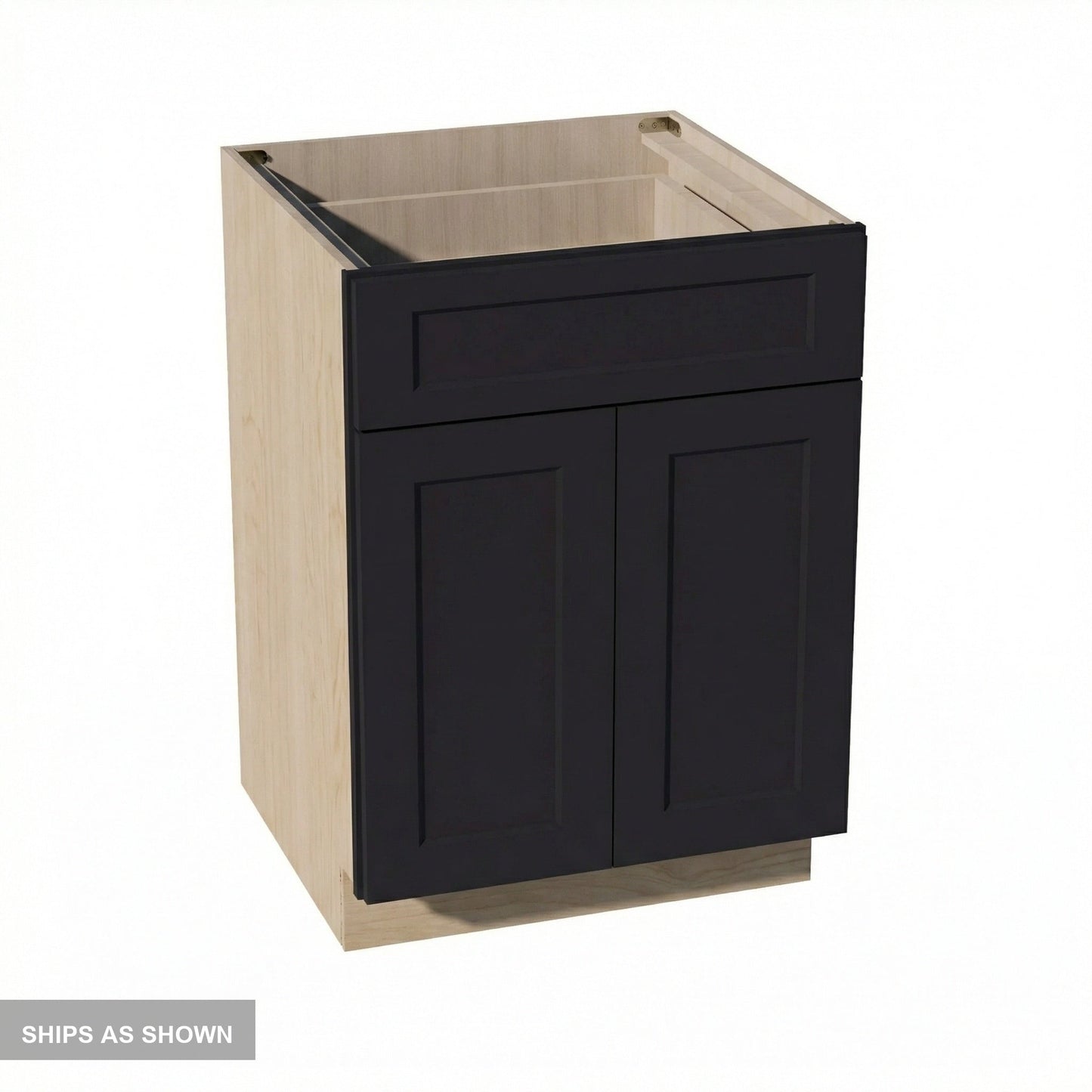 Shaker Base Cabinet 24" (B24) · Ardelle - Ebony - Flat Pack