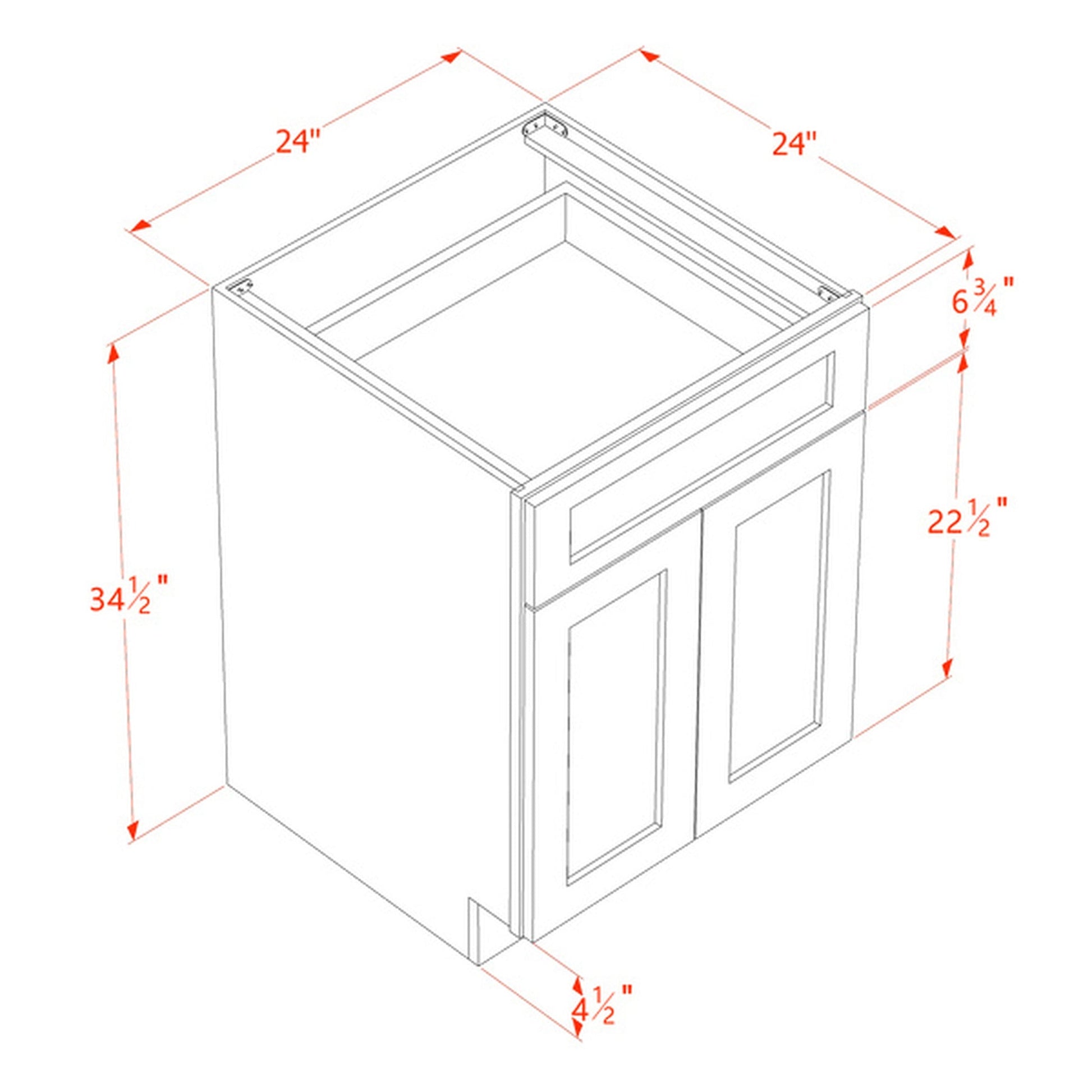 Shaker Base Cabinet 24" (B24) · Ardelle
