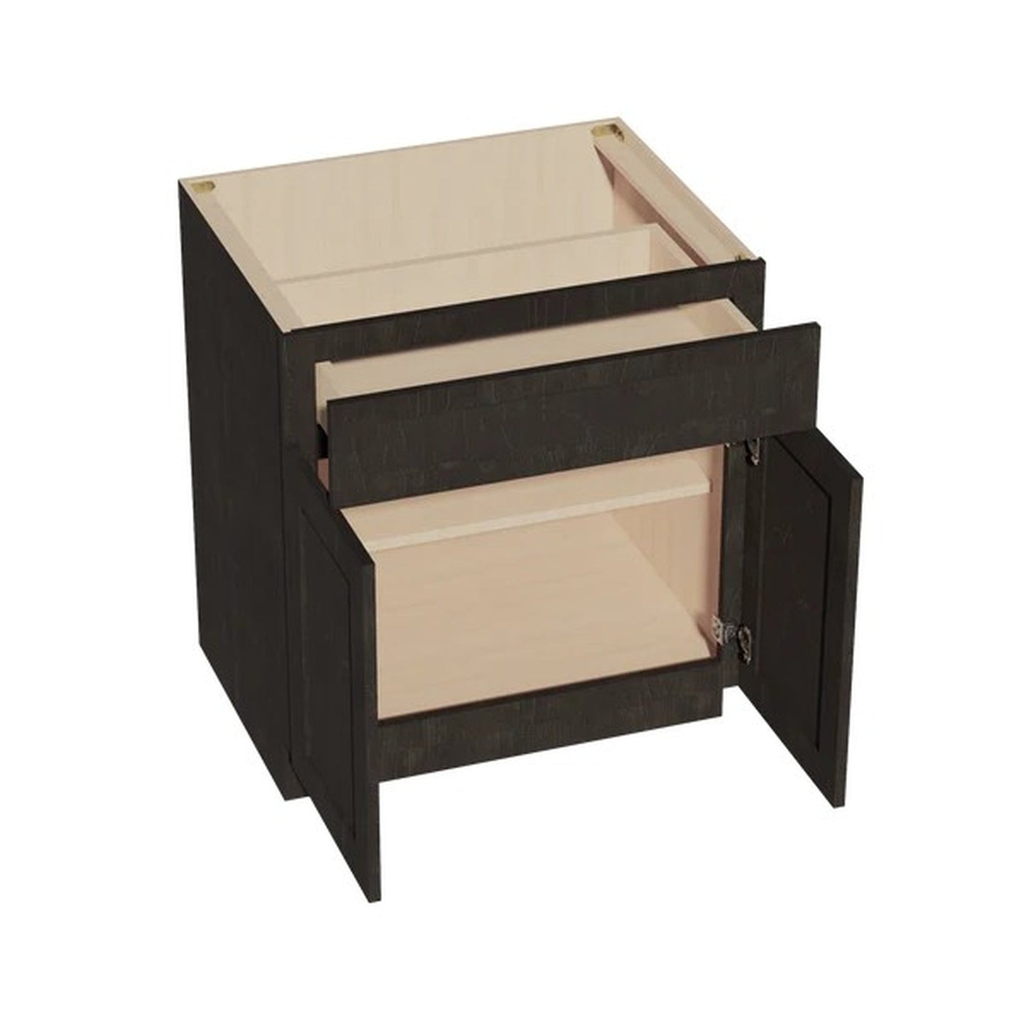 Shaker Base Cabinet 30" (B30) · Ardelle - Charcoal - Interior