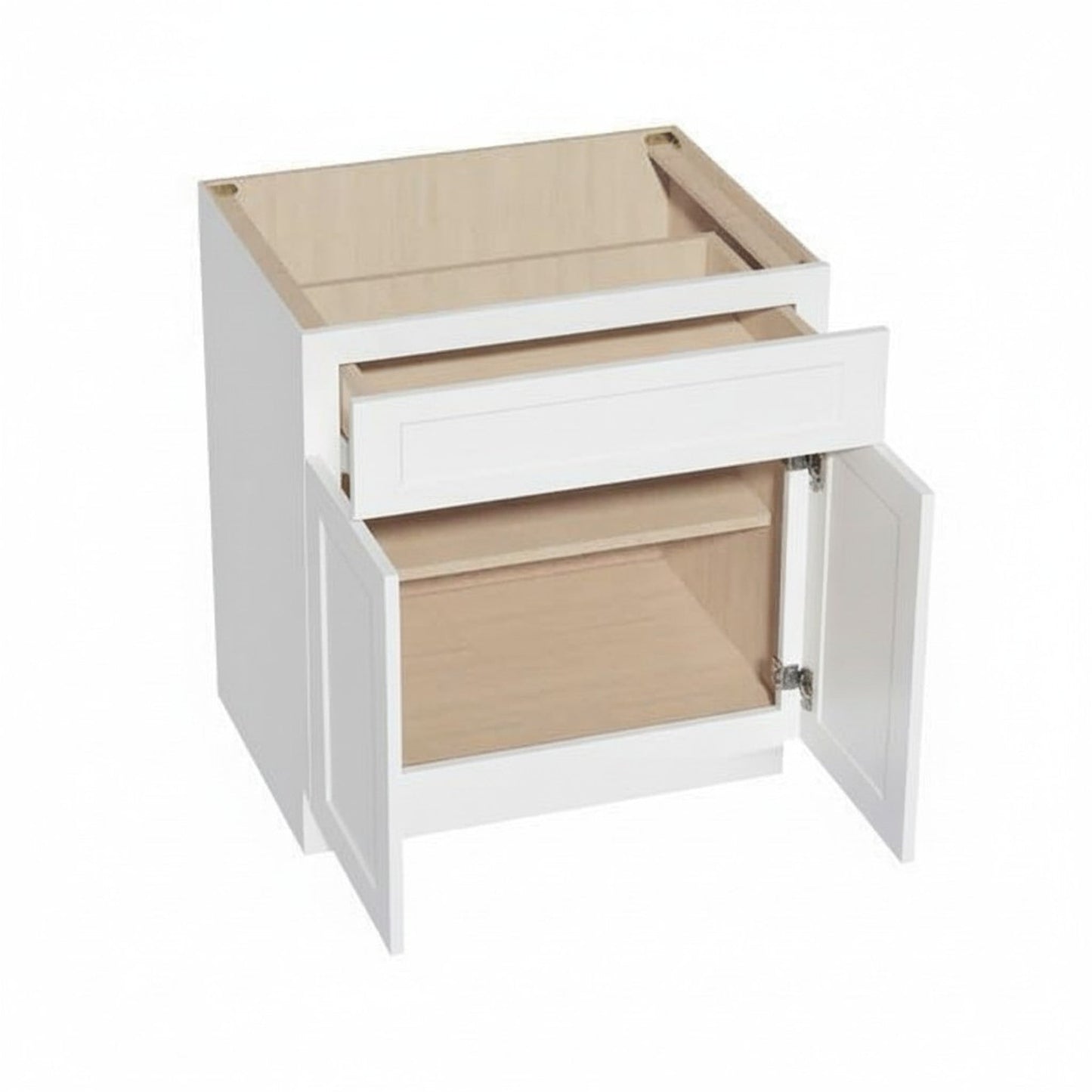Shaker Base Cabinet 30" (B30) · Ardelle - White - Interior