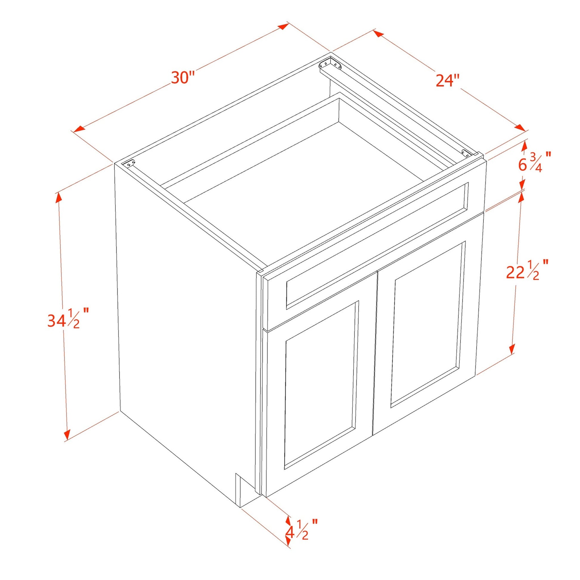 Shaker Base Cabinet 30" (B30) · Ardelle