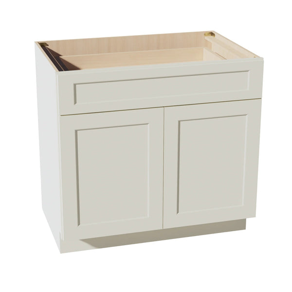 Shaker Base Cabinet 36" (B36) · Tallis - Swan White - Hero