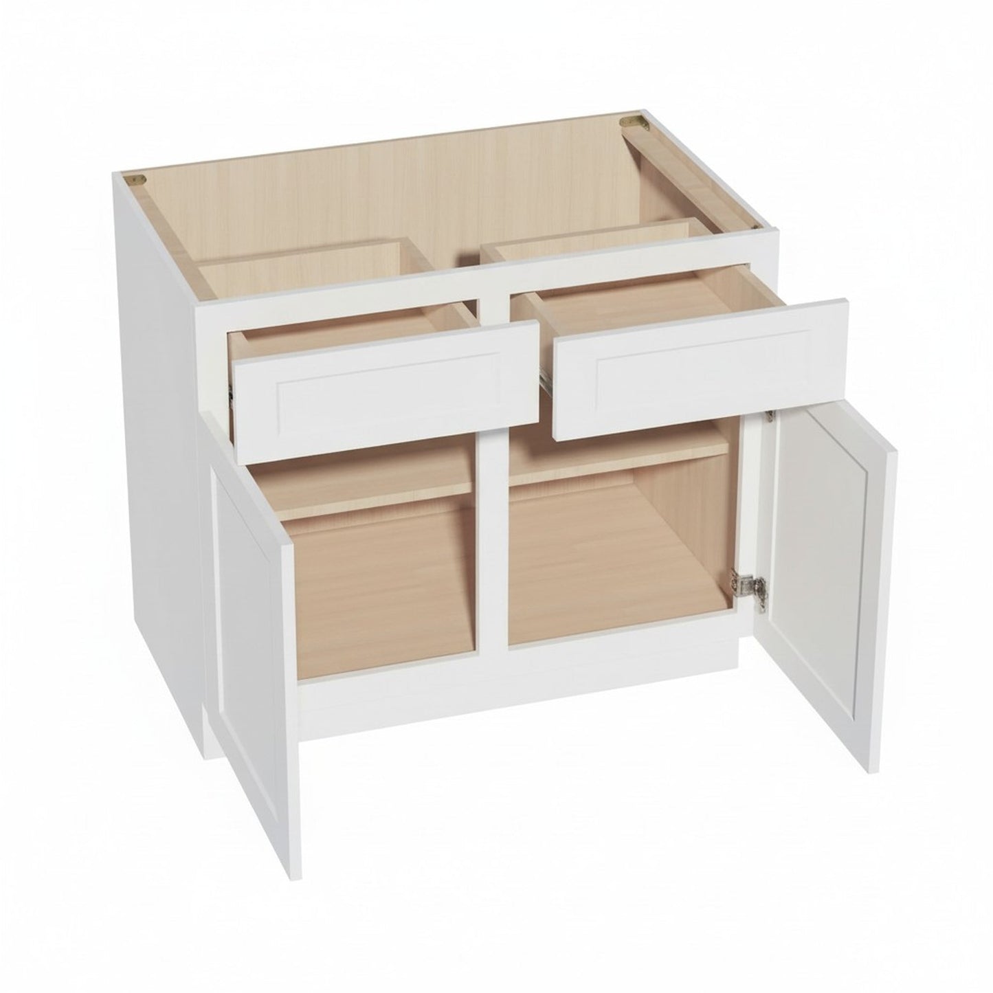 Shaker Base Cabinet 39" (B39) · Ardelle - White - Interior