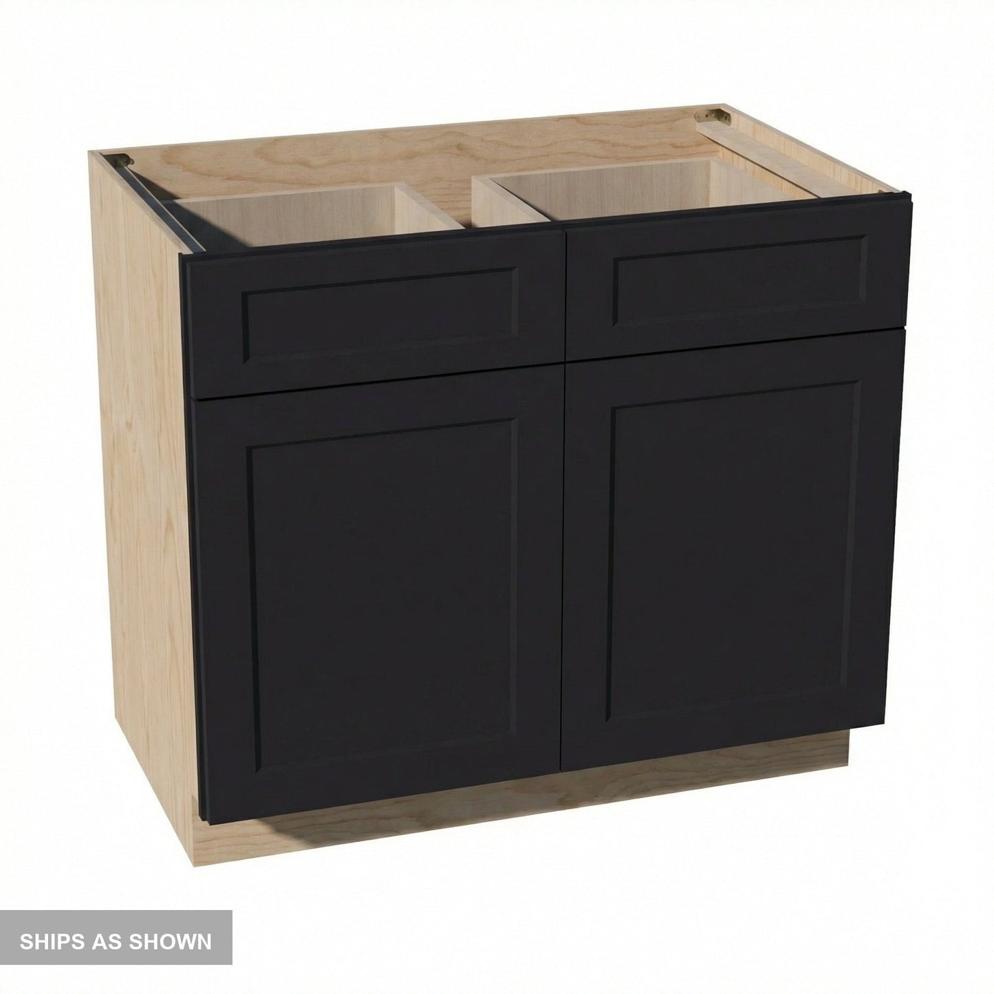 Shaker Base Cabinet 42" (B42) · Ardelle - Ebony - Flat Pack