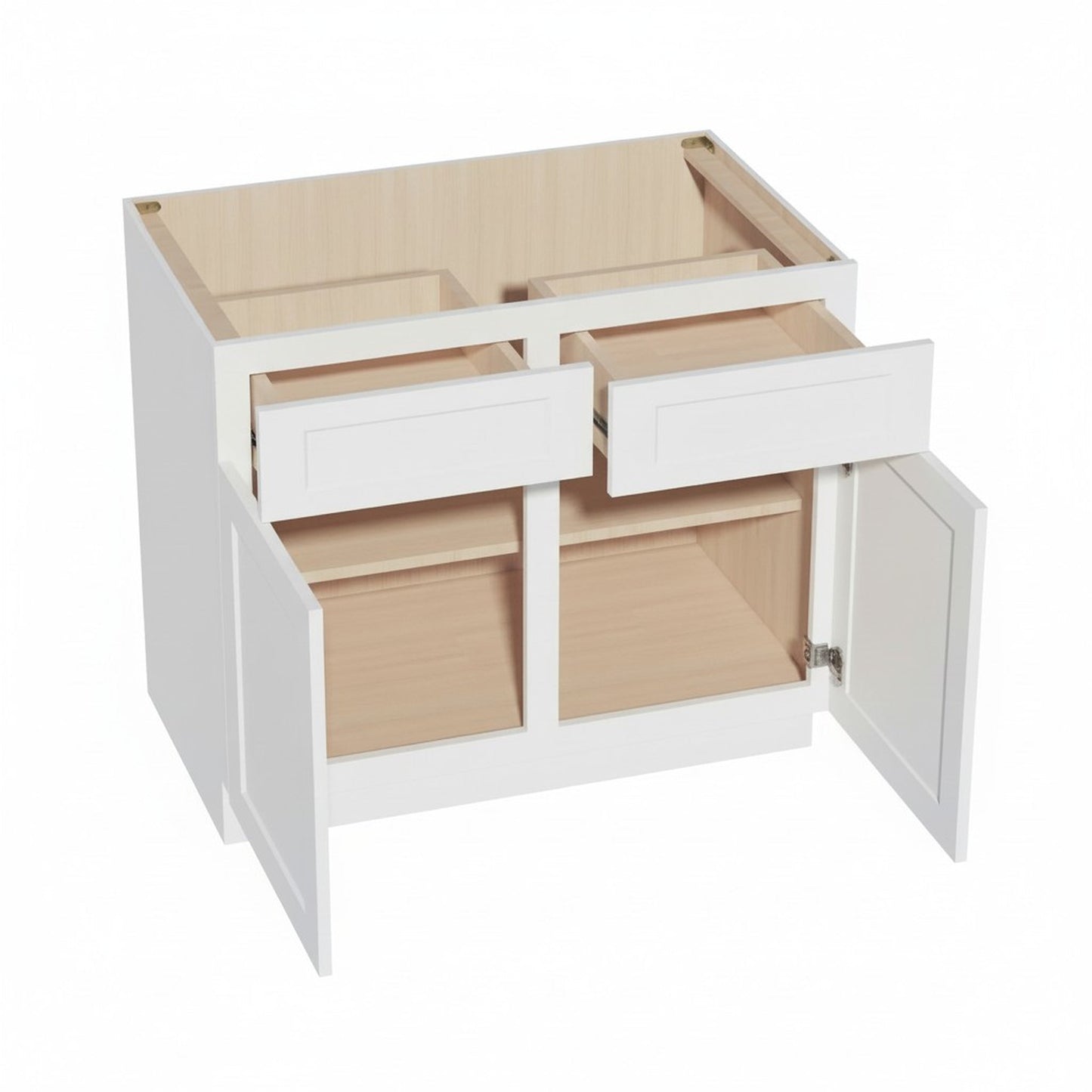 Shaker Base Cabinet 42" (B42) · Ardelle - White - Interior