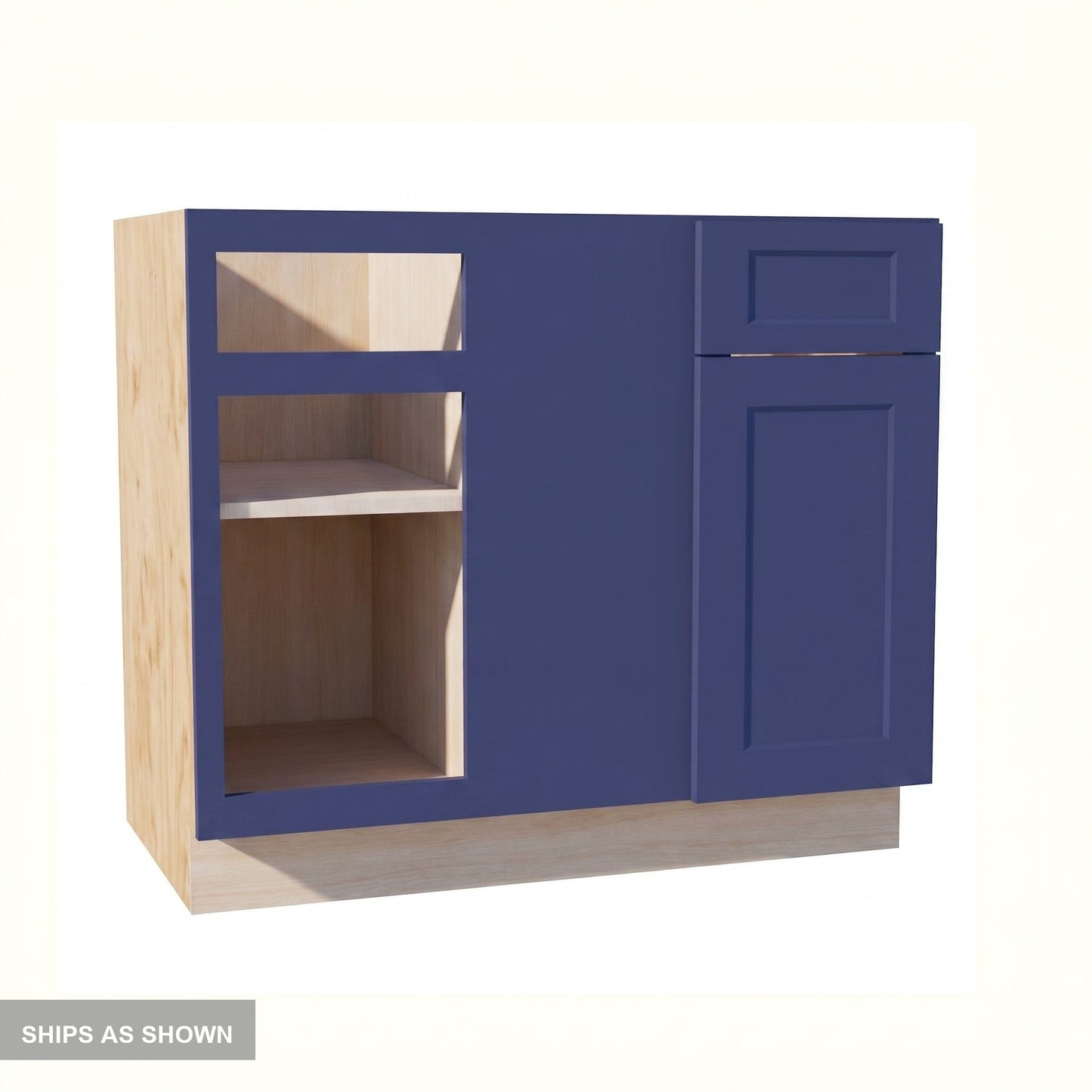 Shaker Corner Base Cabinet 39" (BBC39-42) · Ardelle - Blue - Flat Pack
