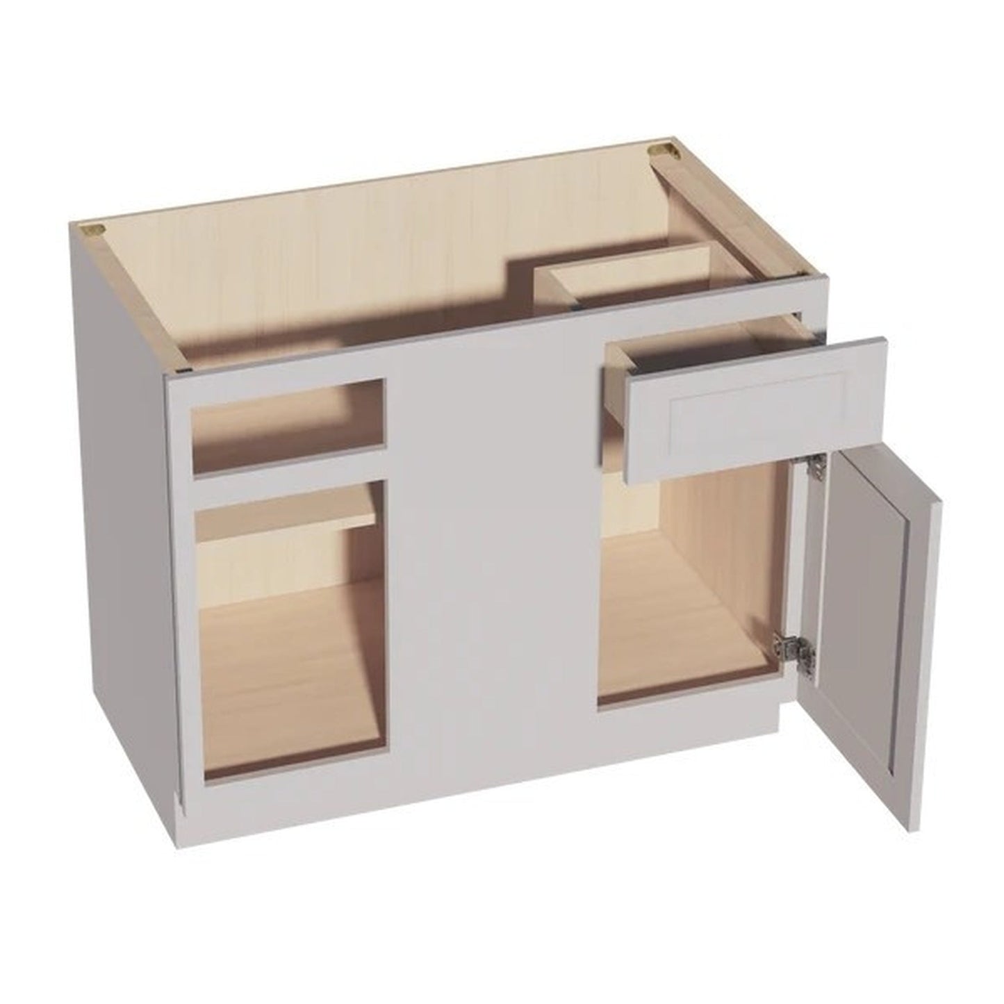 Shaker Corner Base Cabinet 42" (BBC42-45) · Ardelle - Ash - Interior