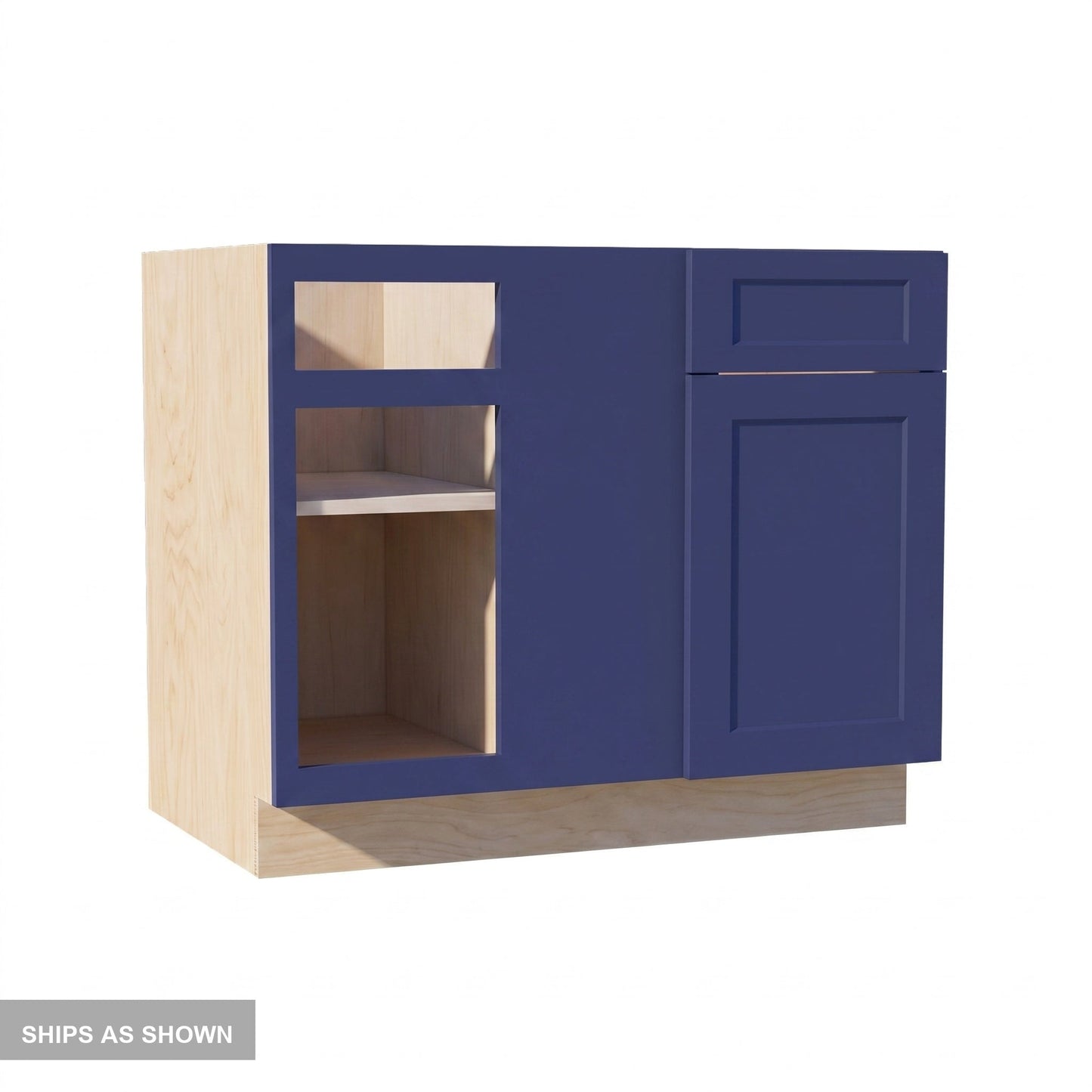 Shaker Corner Base Cabinet 42" (BBC42-45) · Ardelle - Blue - Flat Pack