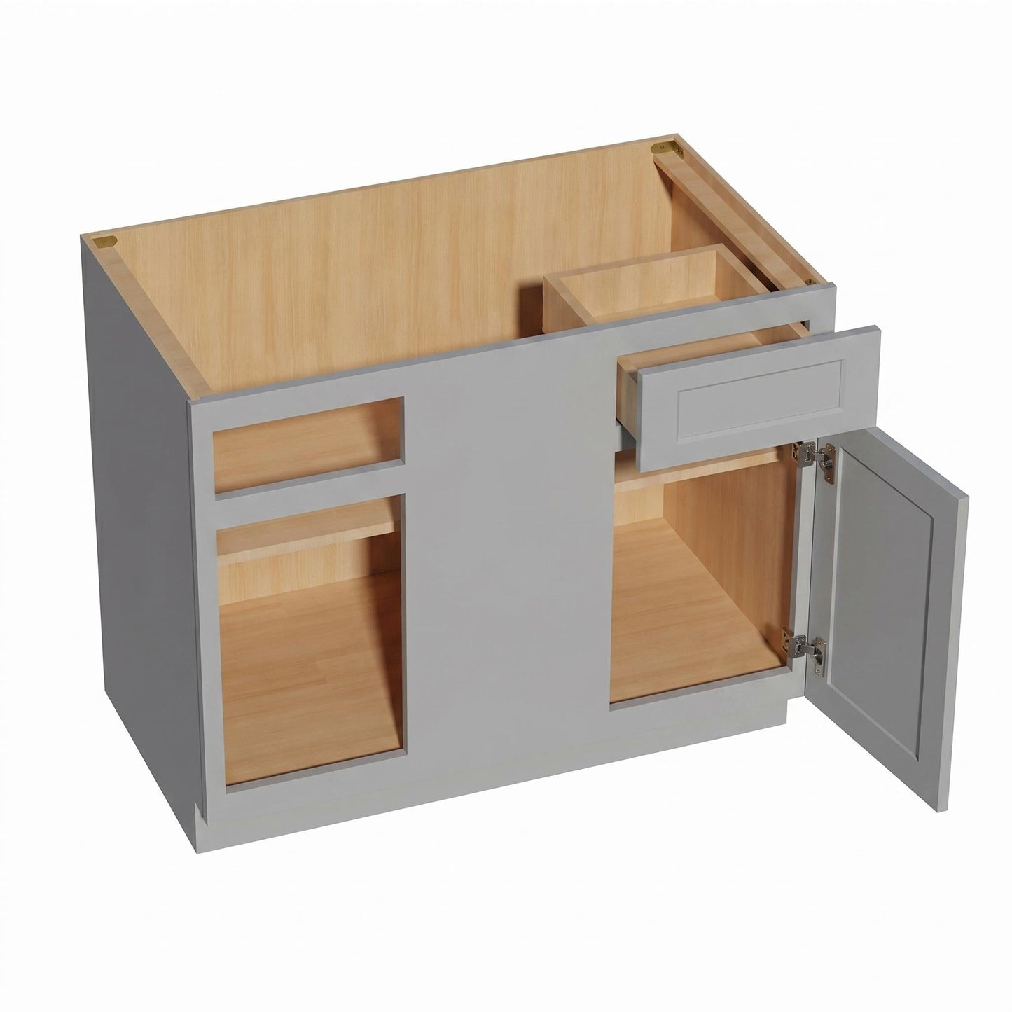 Shaker Corner Base Cabinet 45" (BBC45-48) · Ardelle - Ash - Interior