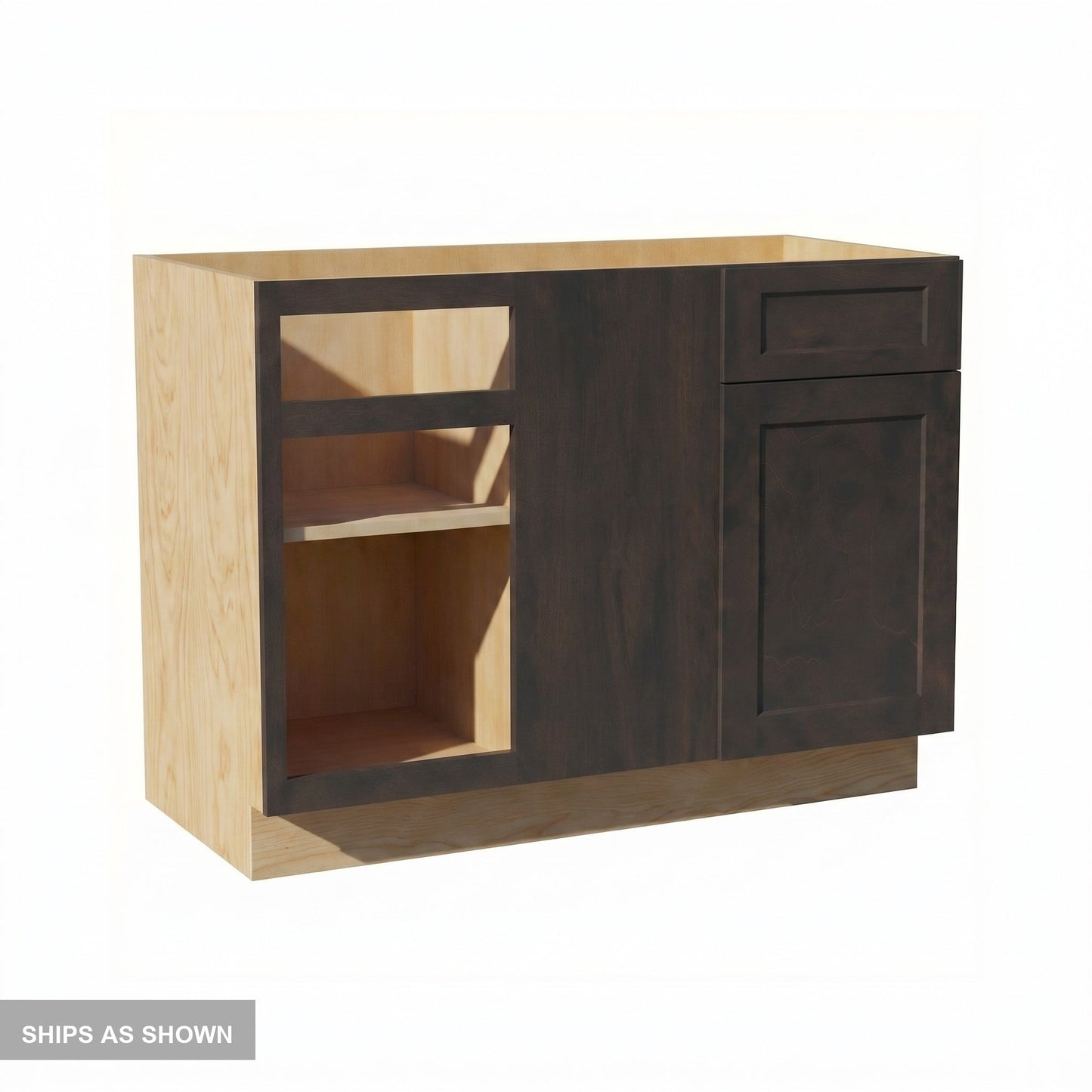 Shaker Corner Base Cabinet 45" (BBC45-48) · Ardelle - Charcoal - Flat Pack