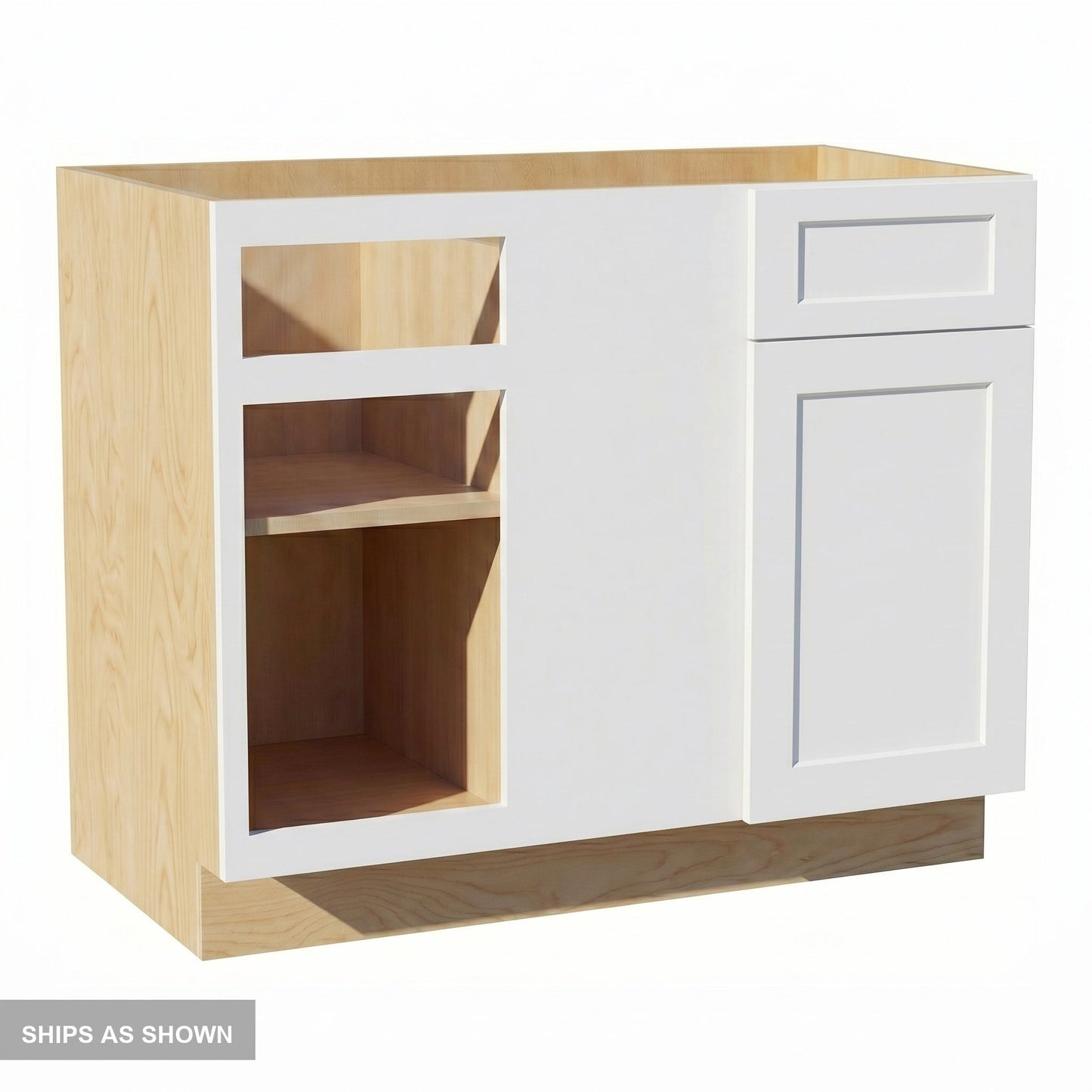 Shaker Corner Base Cabinet 45" (BBC45-48) · Ardelle - White - Flat Pack