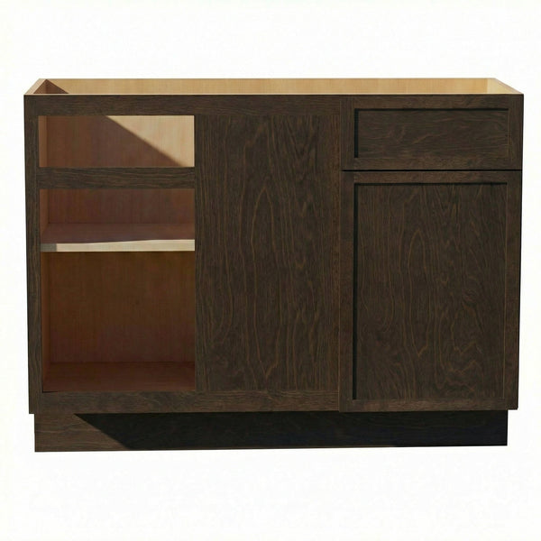 Slim Shaker Corner Base Cabinet 45" (BBC45-48) · Slim - Mocha - Hero