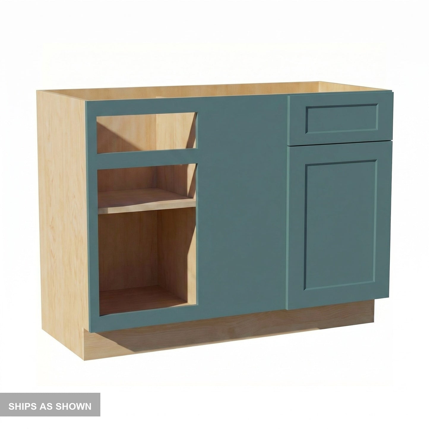 Shaker Corner Base Cabinet 45" (BBC45-48) · Tallis - Fairy Green - Flat Pack