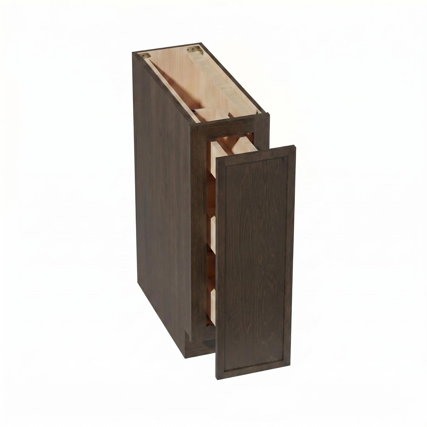 Slim Shaker Pull-Out Cabinet 9" (BF09-PO) · Slim - Mocha - Interior