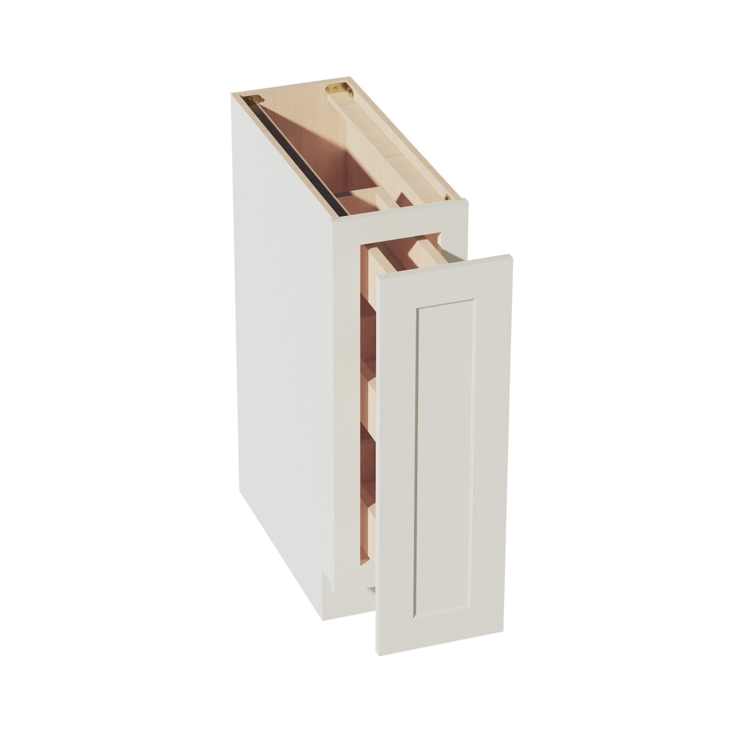 Shaker Pull-Out Cabinet 9" (BF09-PO) · Tallis - Swan White - Interior