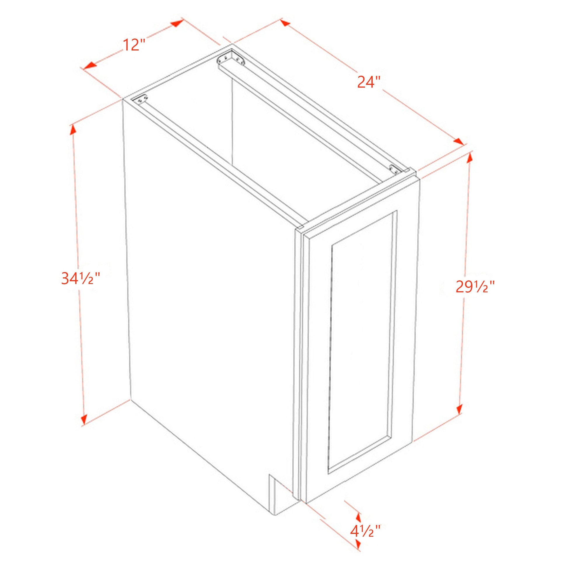 Slim Shaker Base Cabinet 12" (BF1224) · Slim
