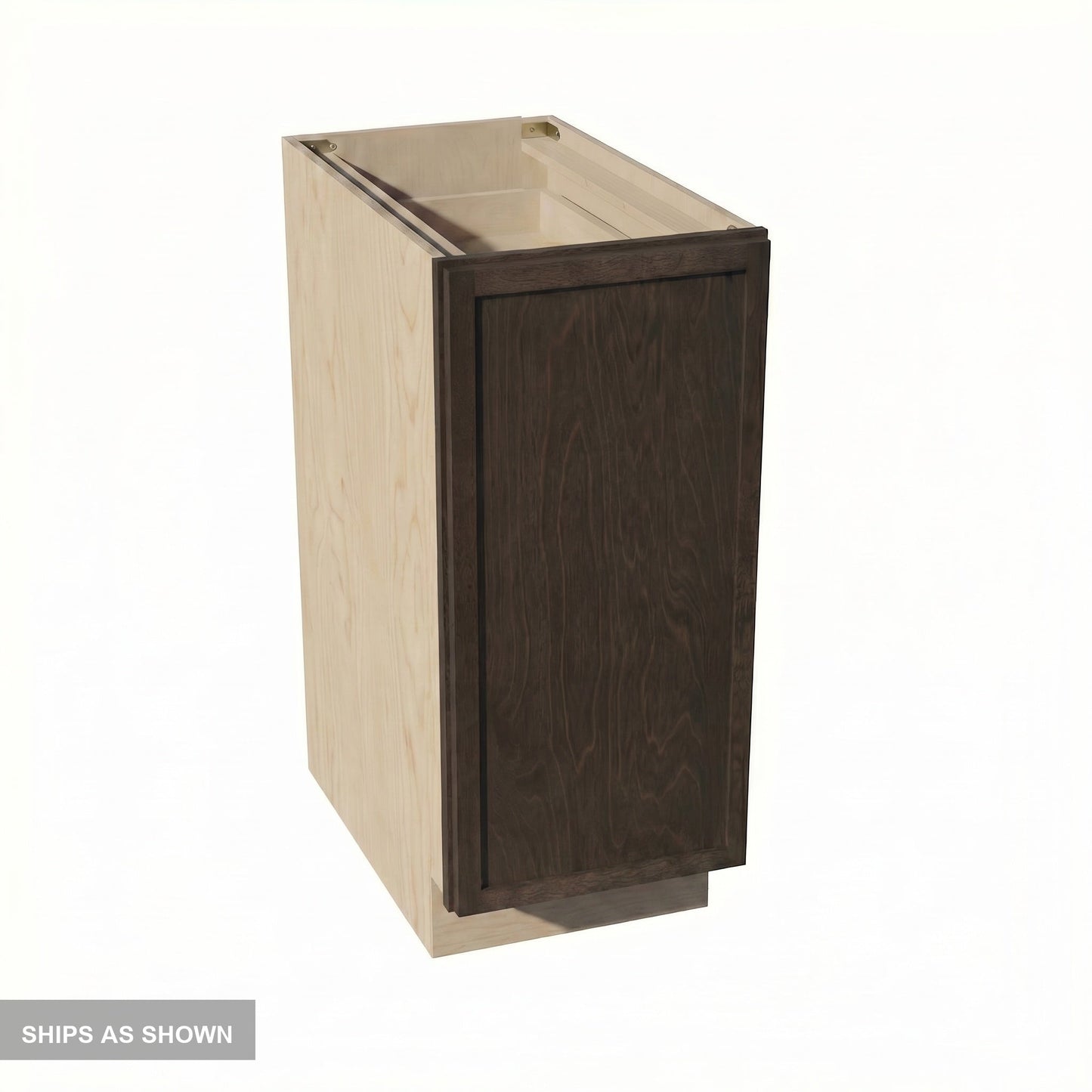 Slim Shaker Base Cabinet 12" (BF1224) · Slim - Mocha - Flat Pack