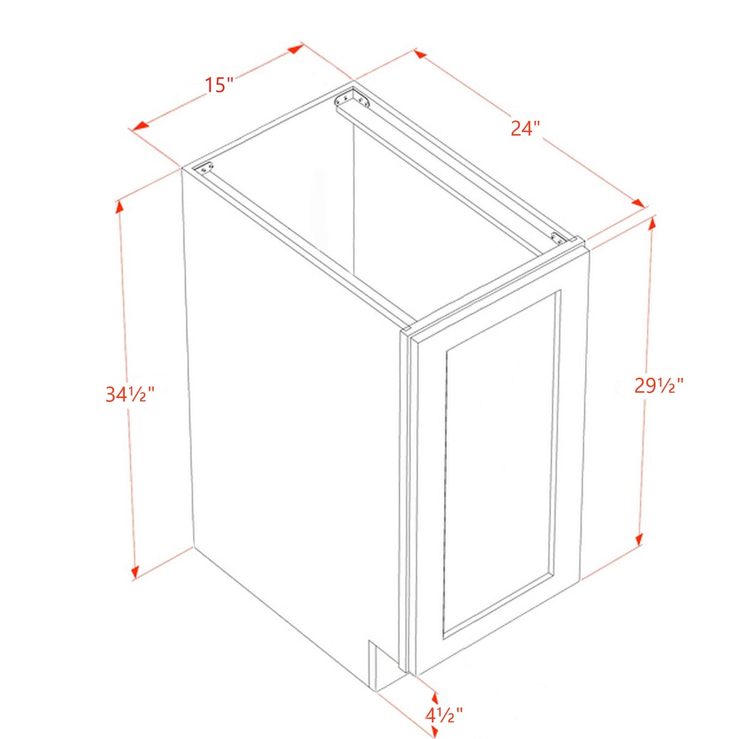 Quik Cabinets BF1524 Ardelle Timber - Dimensions