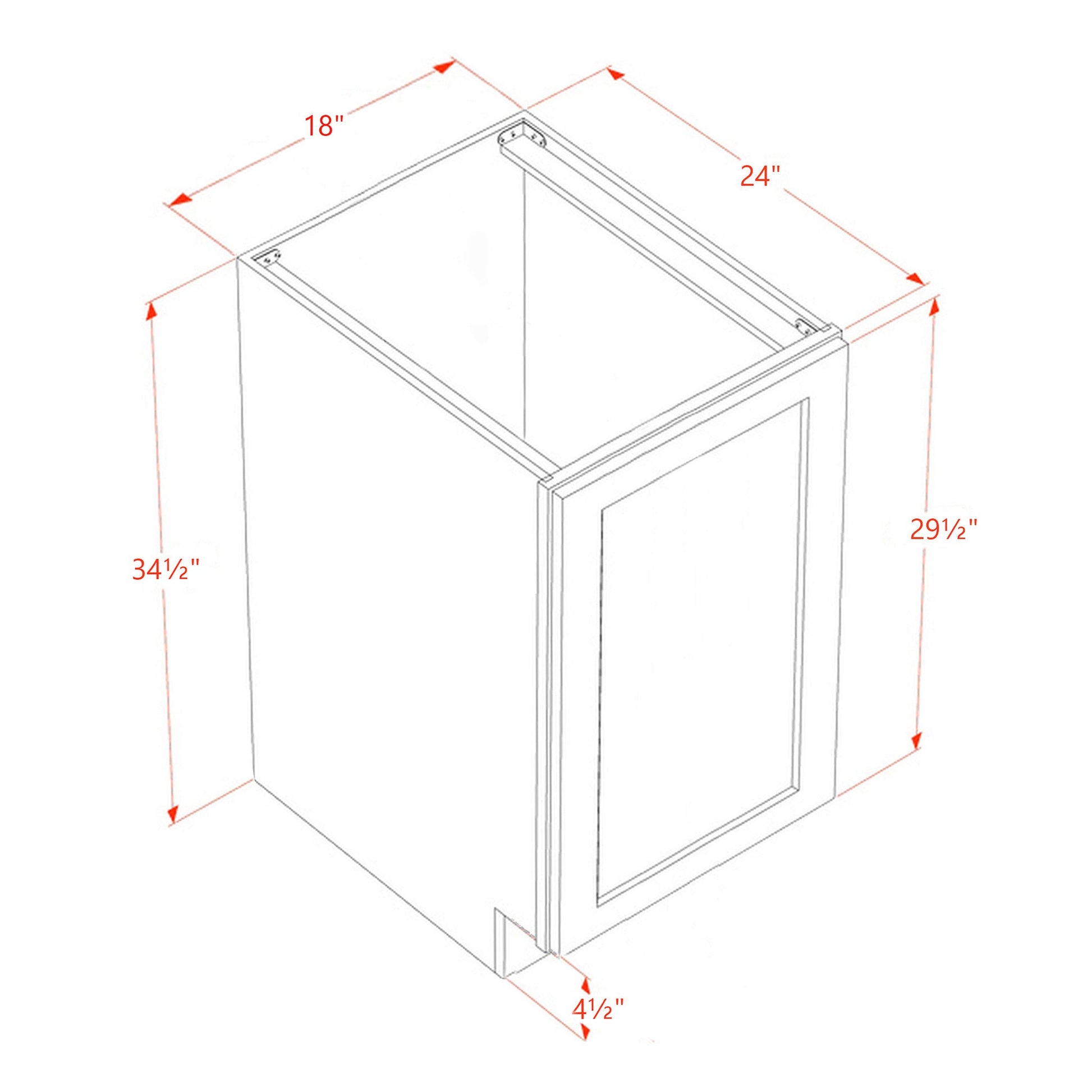 Slim Shaker Base Cabinet 18" (BF1824) · Slim