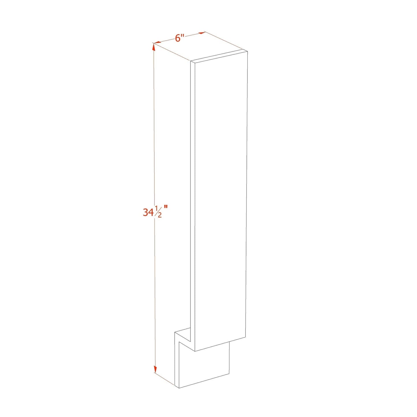 Base Filler 6" (BF6) · Tallis - Dimensions