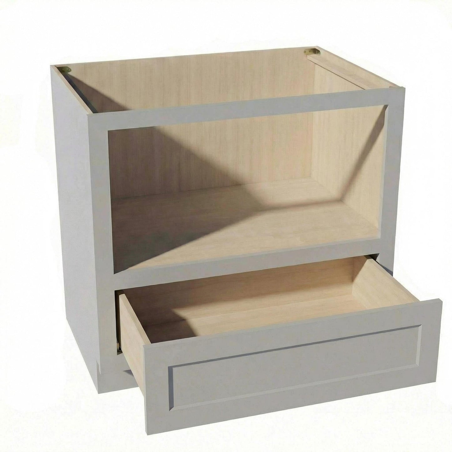 Shaker Microwave Base Cabinet 27" (BMC27) · Ardelle - Ash - Interior