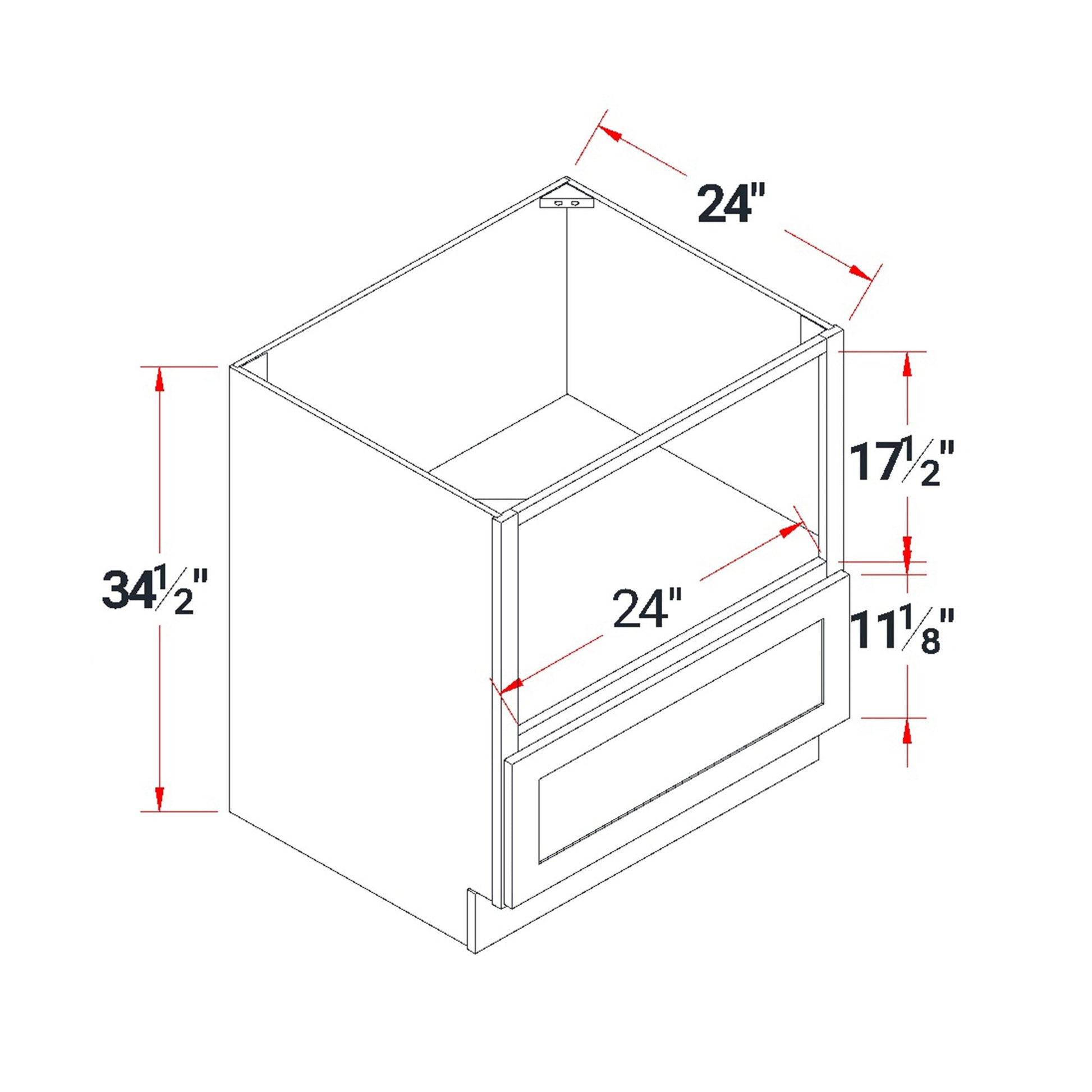 Shaker Microwave Base Cabinet 27" (BMC27) · Ardelle