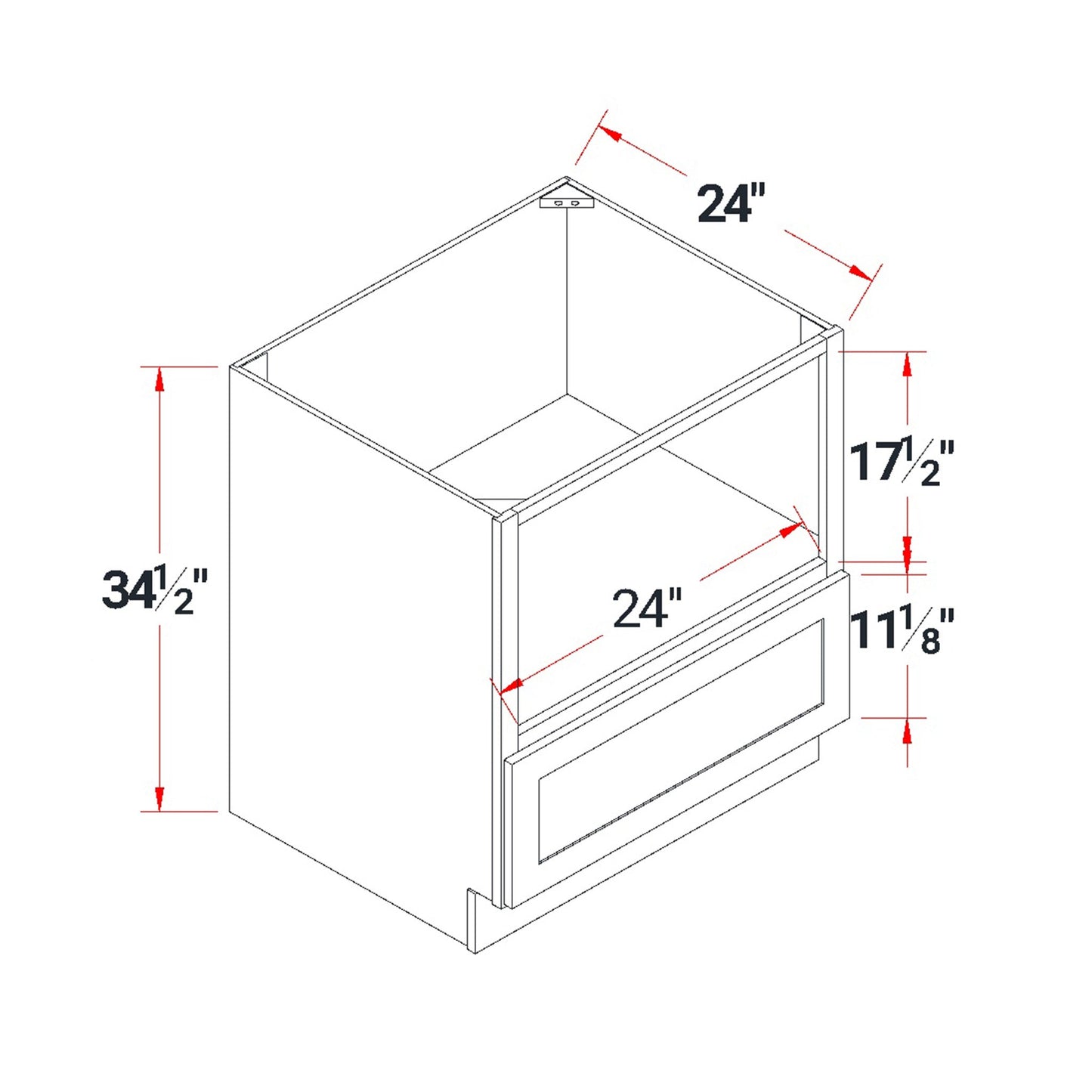Quik Cabinets BMC27 Slim Mocha - Dimensions
