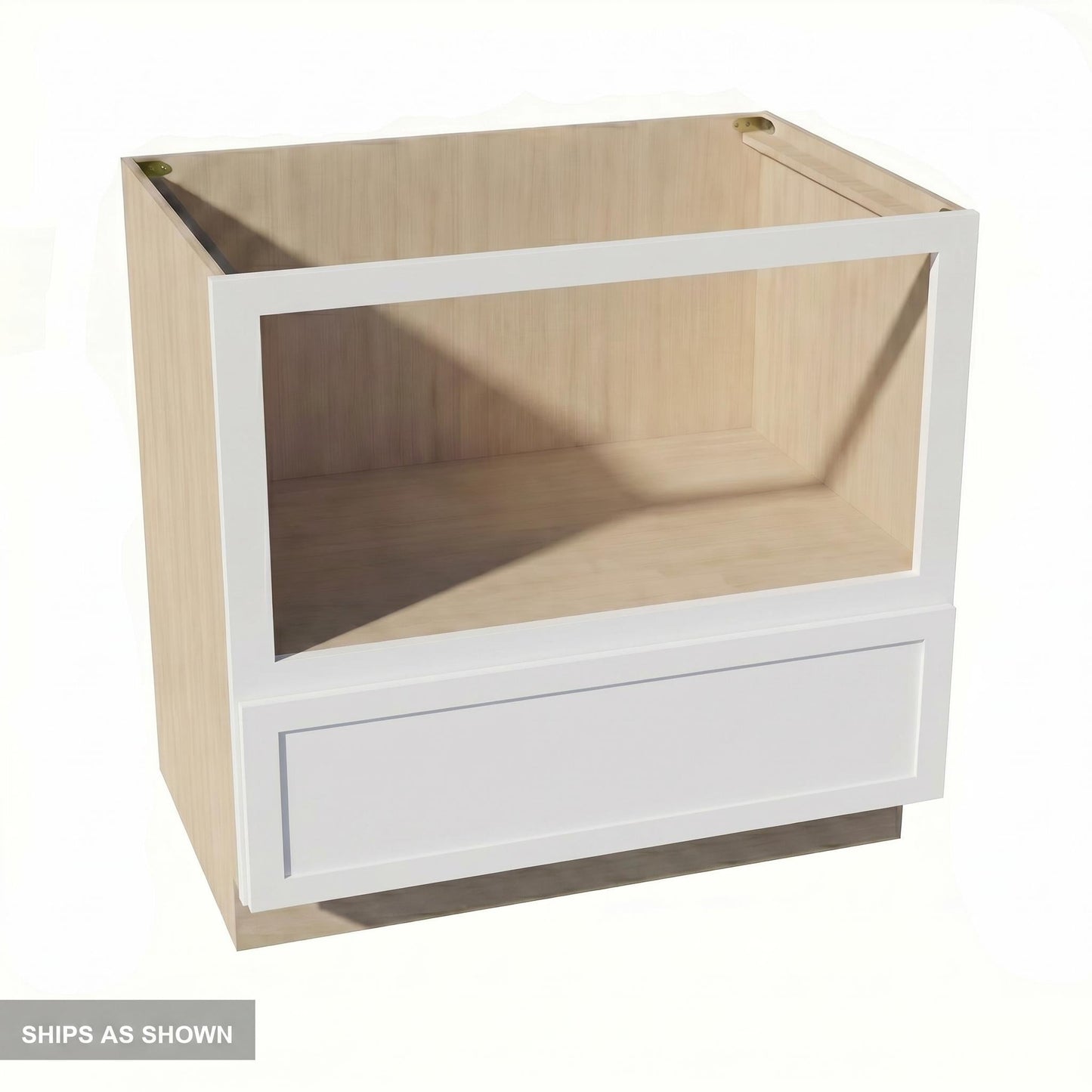 Slim Shaker Microwave Base Cabinet 27" (BMC27) · Slim - Frost - Flat Pack