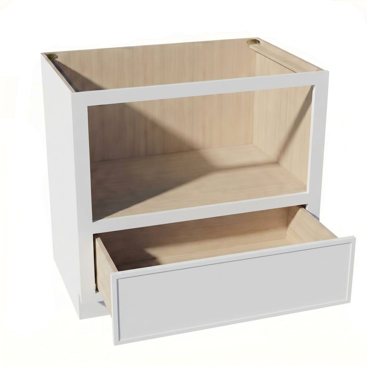 Slim Shaker Microwave Base Cabinet 27" (BMC27) · Slim - Frost - Interior