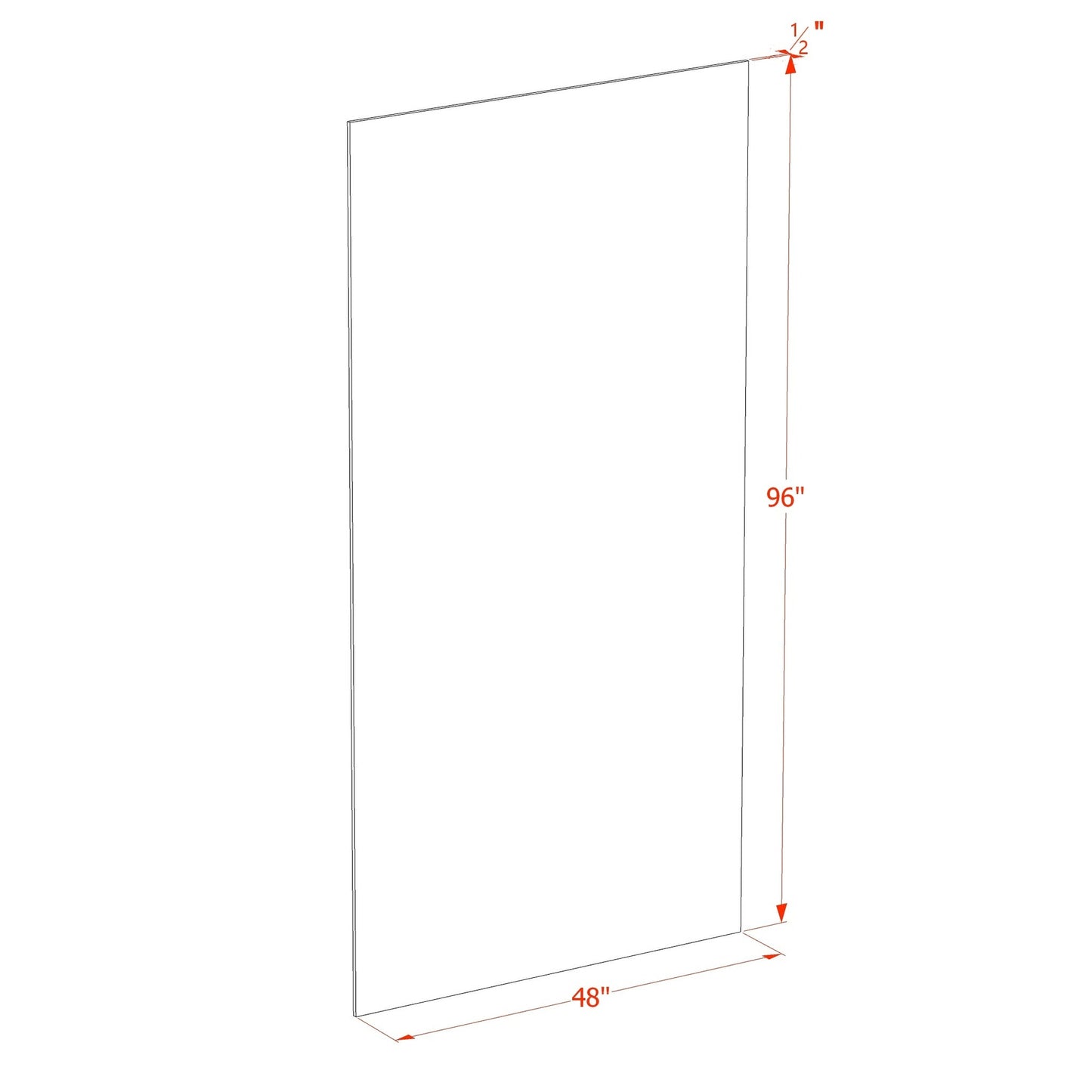 Quik Cabinets BP4896-1-2 Ardelle Timber - Dimensions