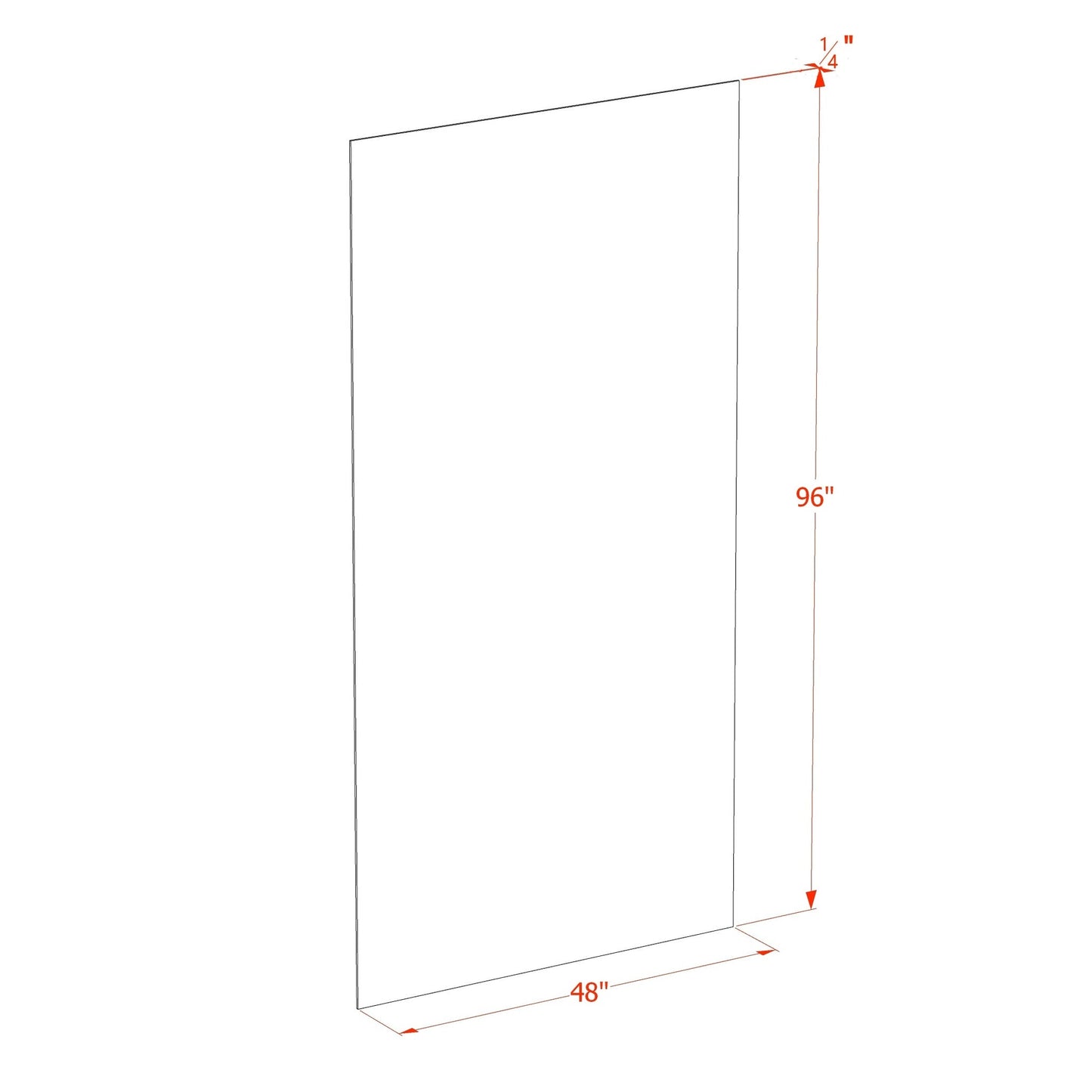 End Skin Panel (BP4896-1-4) · Ardelle - Dimensions