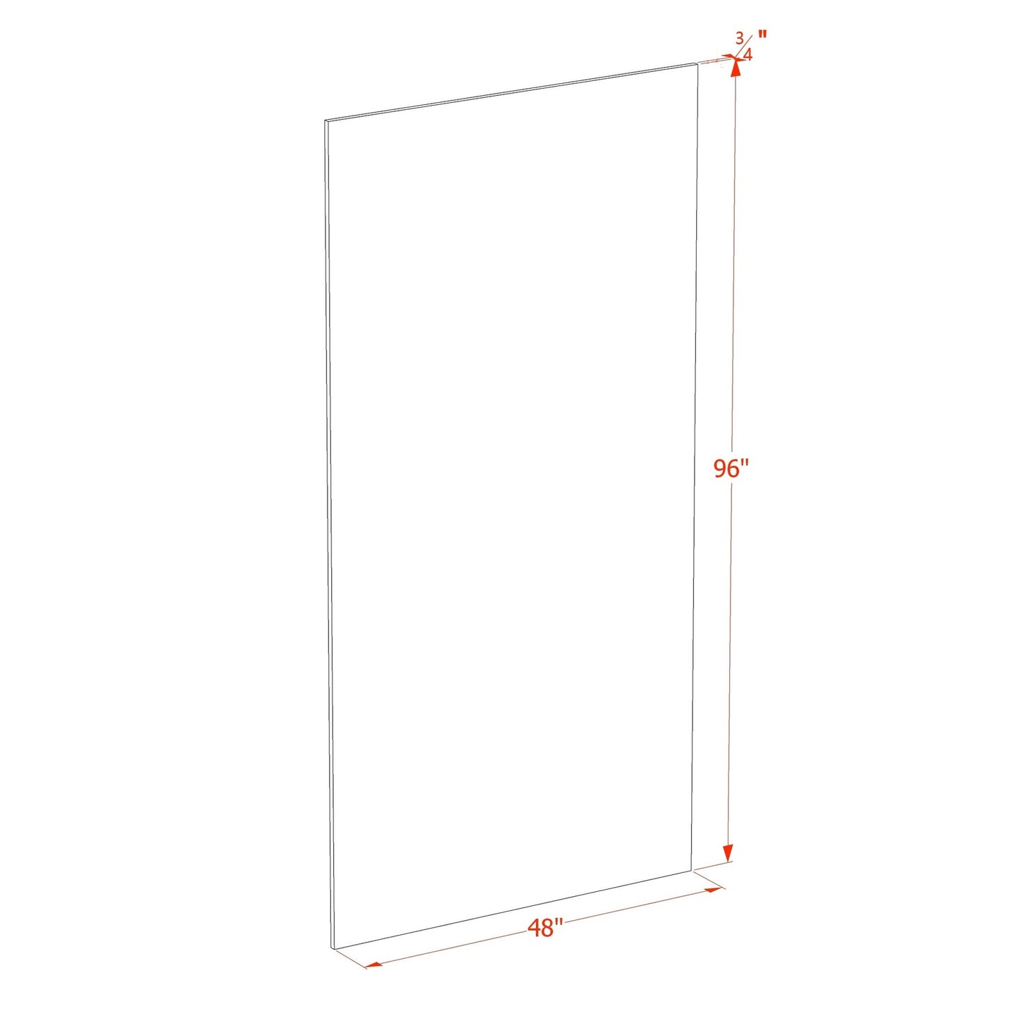 Quik Cabinets BP4896-3-4 Ardelle Timber - Dimensions