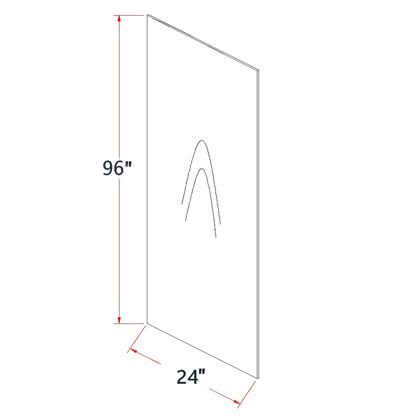 Quik Cabinets BSP2496 Tallis Swan White - Dimensions