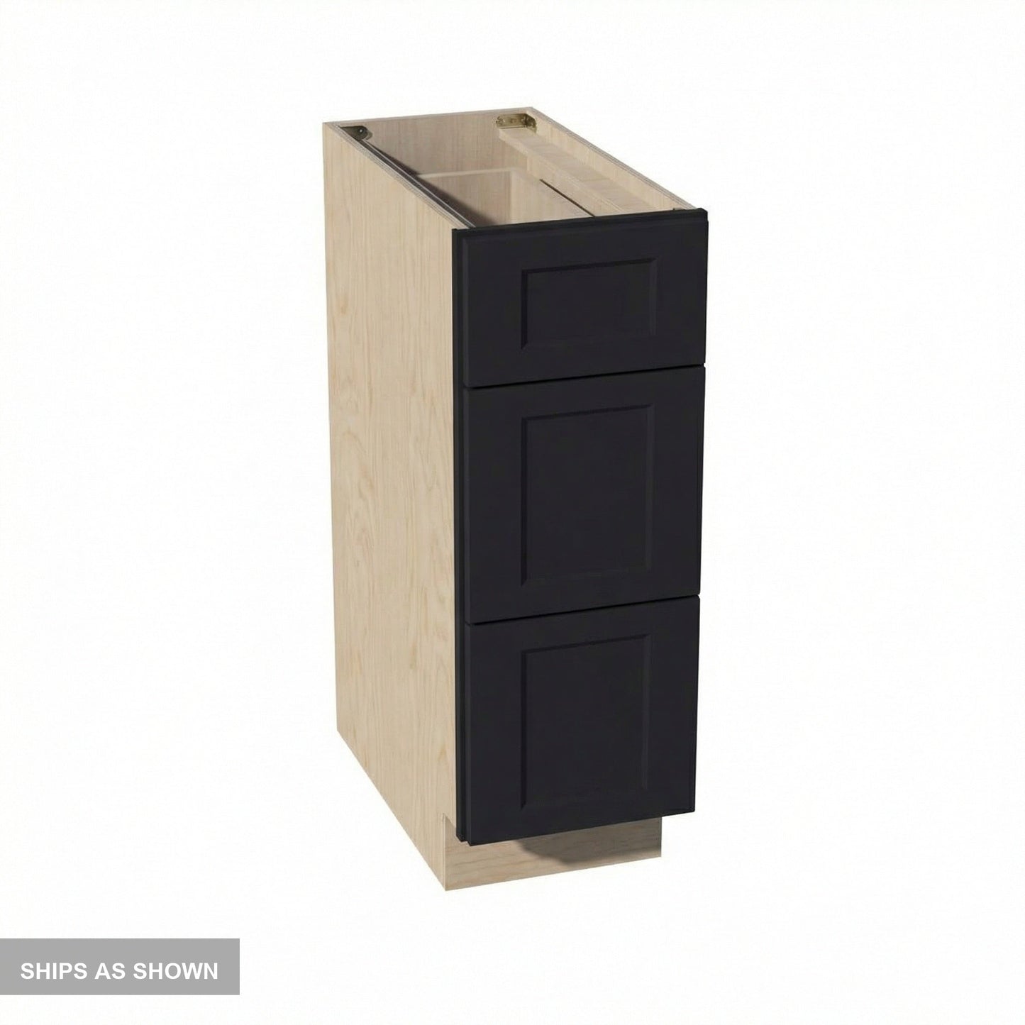 Shaker Drawer Base Cabinet 12" (DB12) · Ardelle - Ebony - Flat Pack
