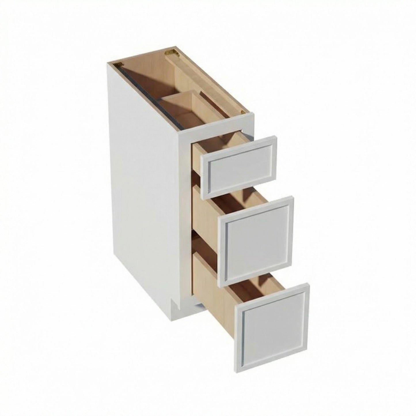 Slim Shaker Drawer Base Cabinet 12" (DB12) · Slim - Frost - Interior