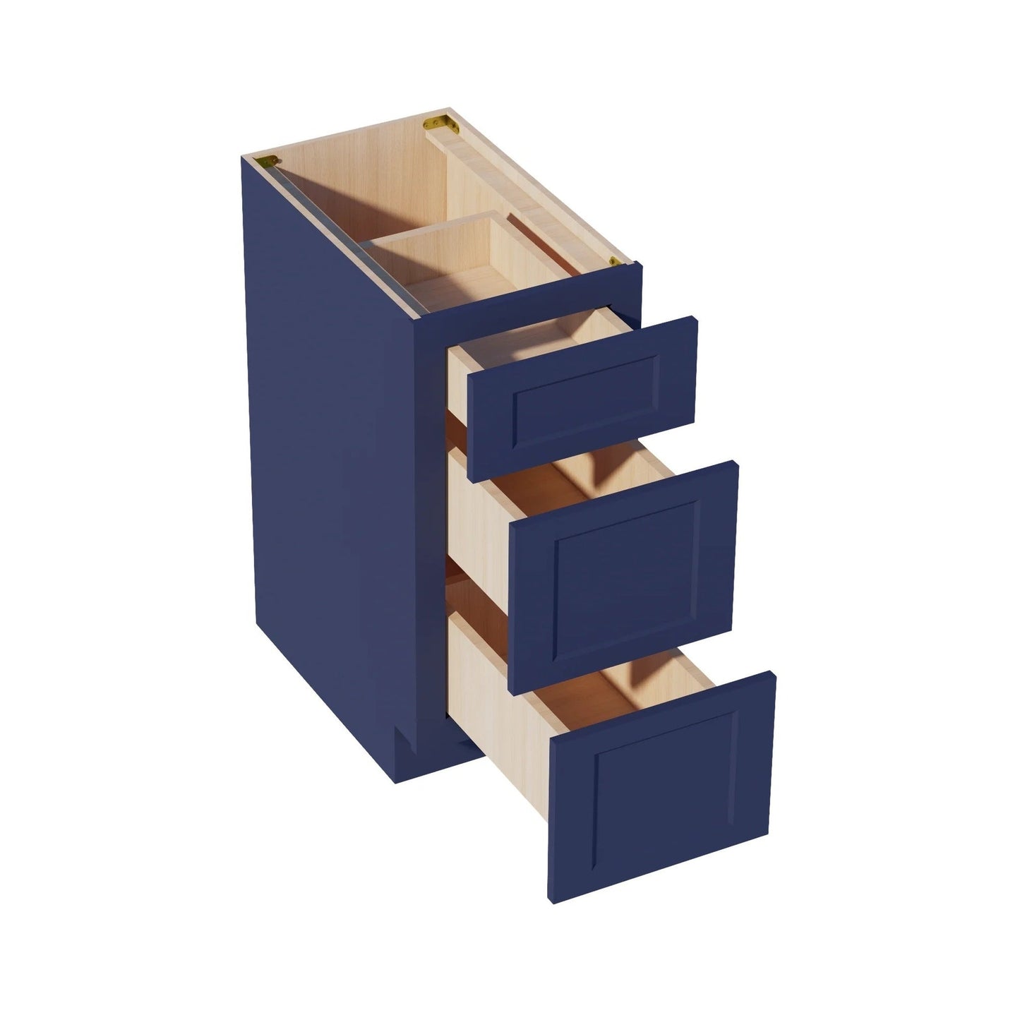 Shaker Drawer Base Cabinet 15" (DB15) · Ardelle - Blue - Interior