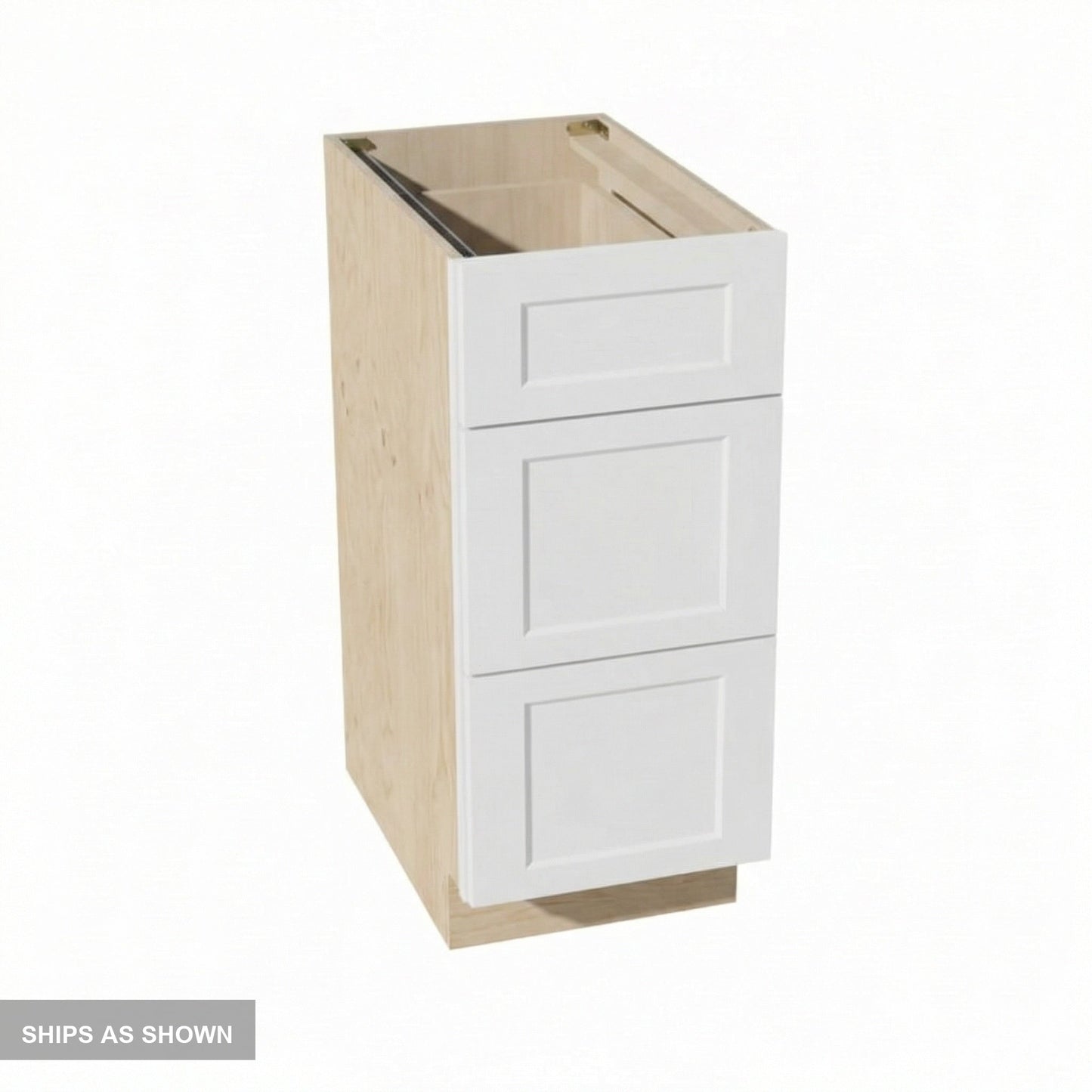 Shaker Drawer Base Cabinet 15" (DB15) · Ardelle - White - Flat Pack