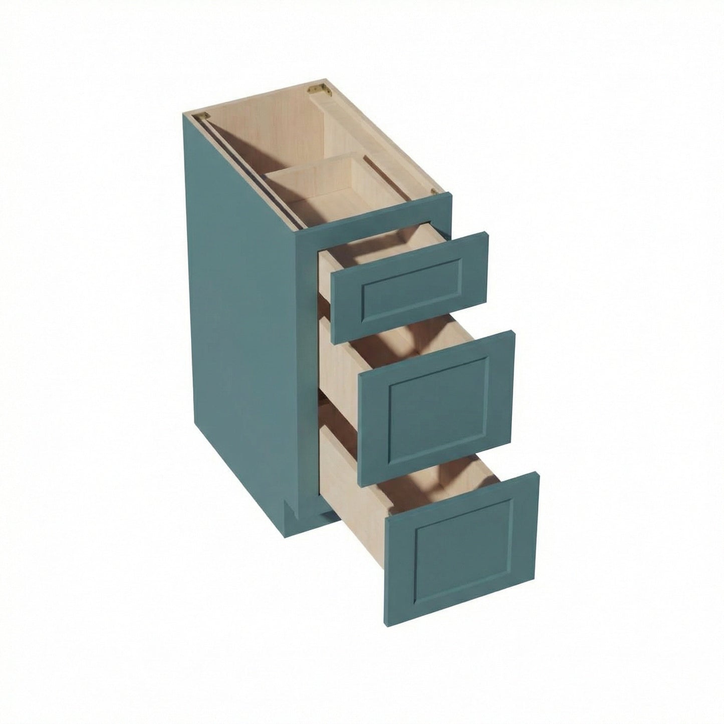 Shaker Drawer Base Cabinet 15" (DB15) · Tallis - Fairy Green - Interior