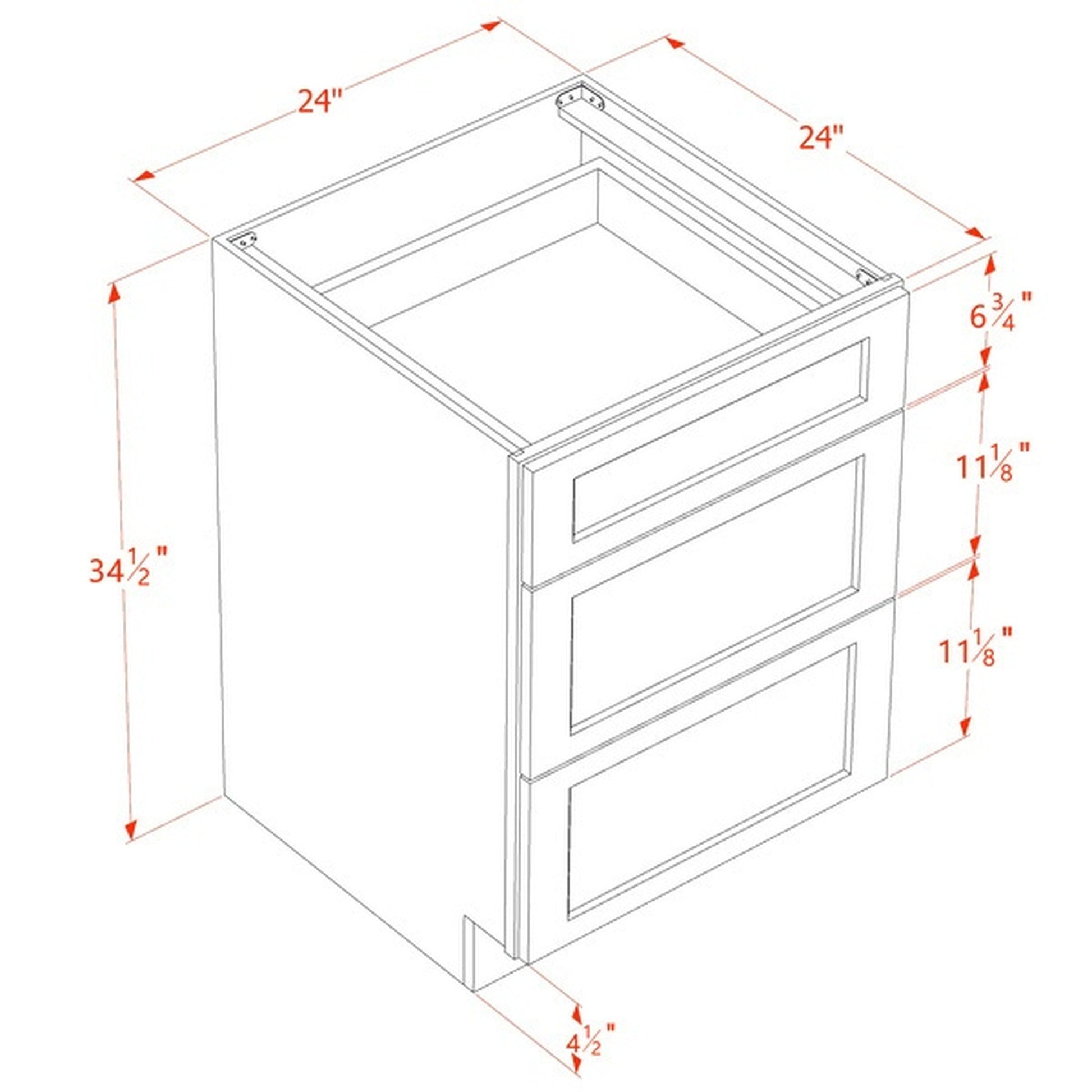 Shaker Drawer Base Cabinet 24" (DB24) · Tallis