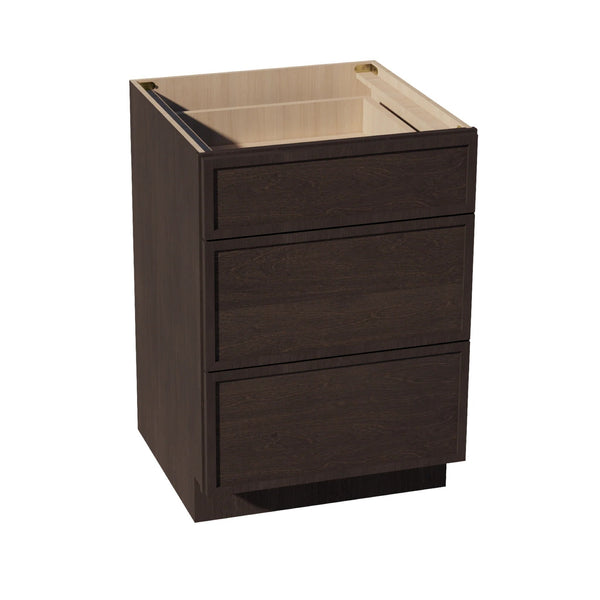 Slim Shaker Drawer Base Cabinet 24" (DB24) · Slim - Mocha - Hero