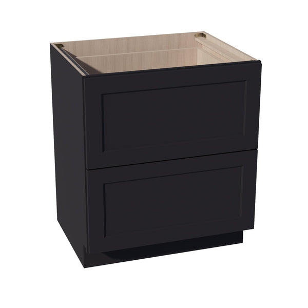 Shaker Drawer Base Cabinet 30" (DB30-2) · Ardelle - Ebony - Hero