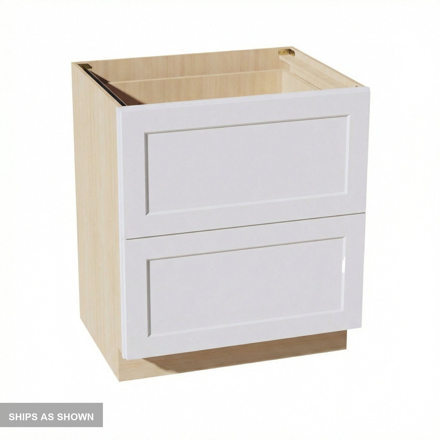 Shaker Drawer Base Cabinet 30" (DB30-2) · Ardelle - White - Flat Pack