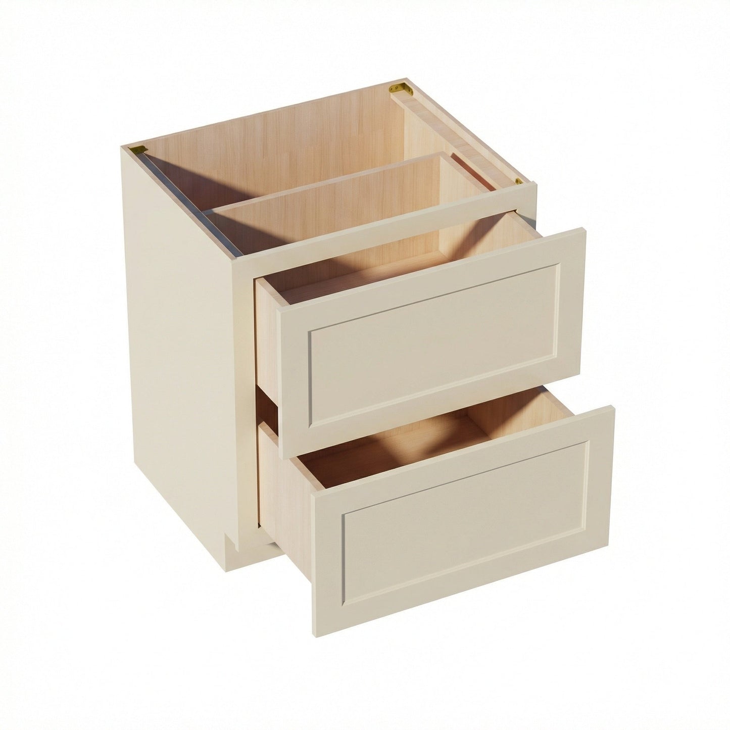 Shaker Drawer Base Cabinet 30" (DB30-2) · Tallis - Swan White - Interior