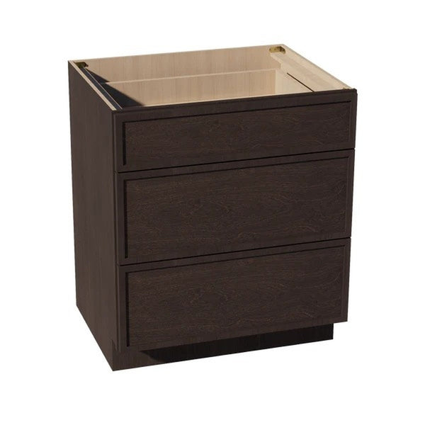 Slim Shaker Drawer Base Cabinet 30" (DB30) · Slim - Mocha - Hero