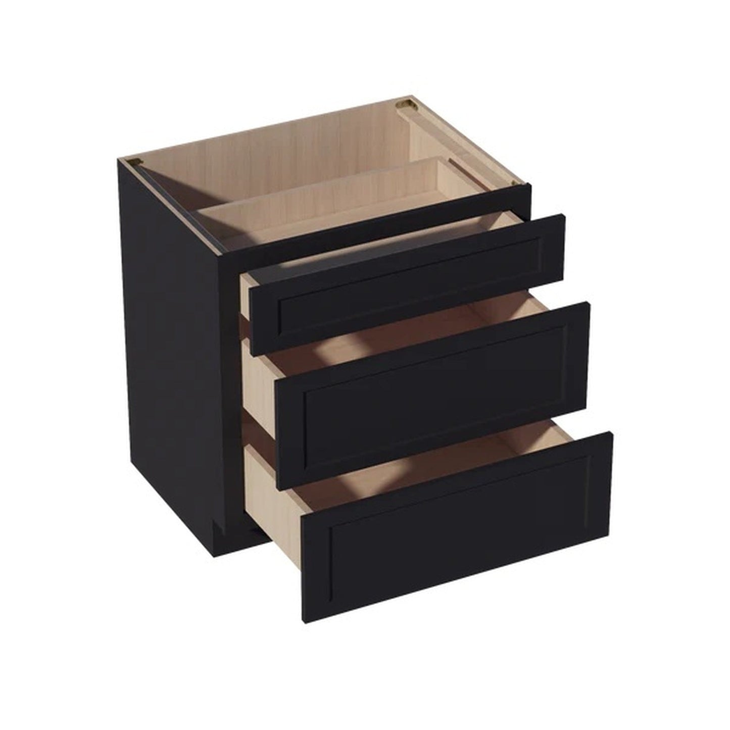 Shaker Drawer Base Cabinet 33" (DB33) · Ardelle - Ebony - Interior