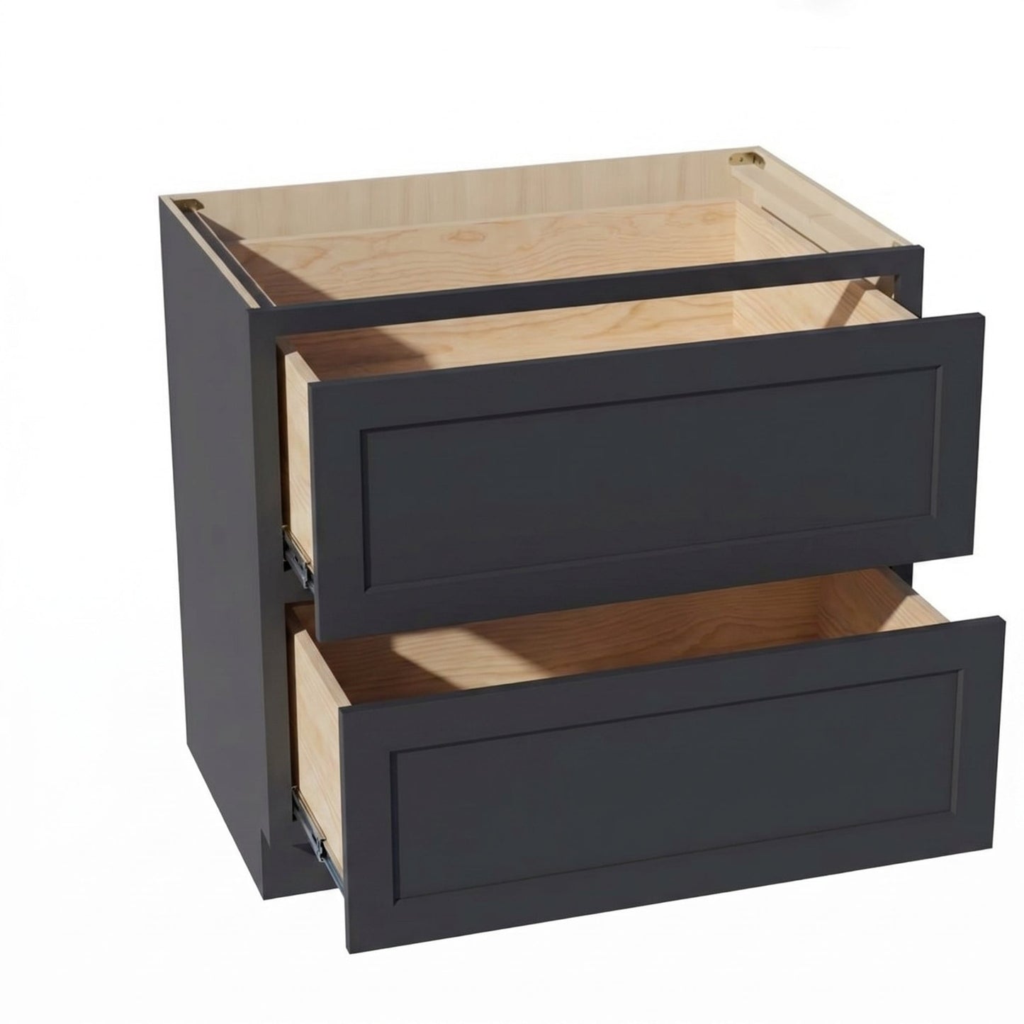 Shaker Drawer Base Cabinet 36" (DB36-2) · Ardelle - Ebony - Interior