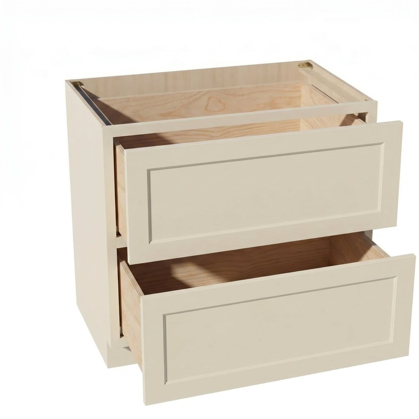 Shaker Drawer Base Cabinet 36" (DB36-2) · Tallis - Swan White - Interior