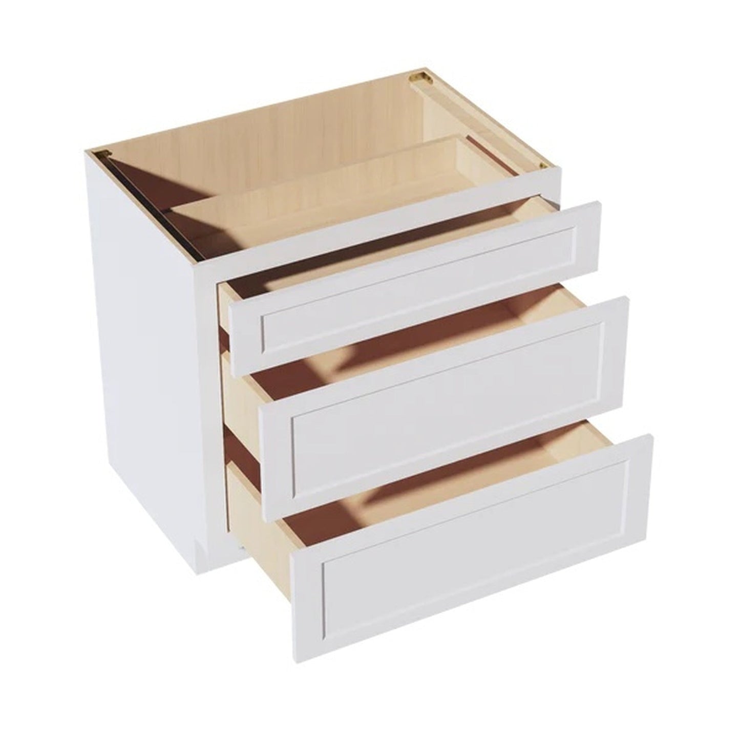 Shaker Drawer Base Cabinet 36" (DB36) · Ardelle - White - Interior