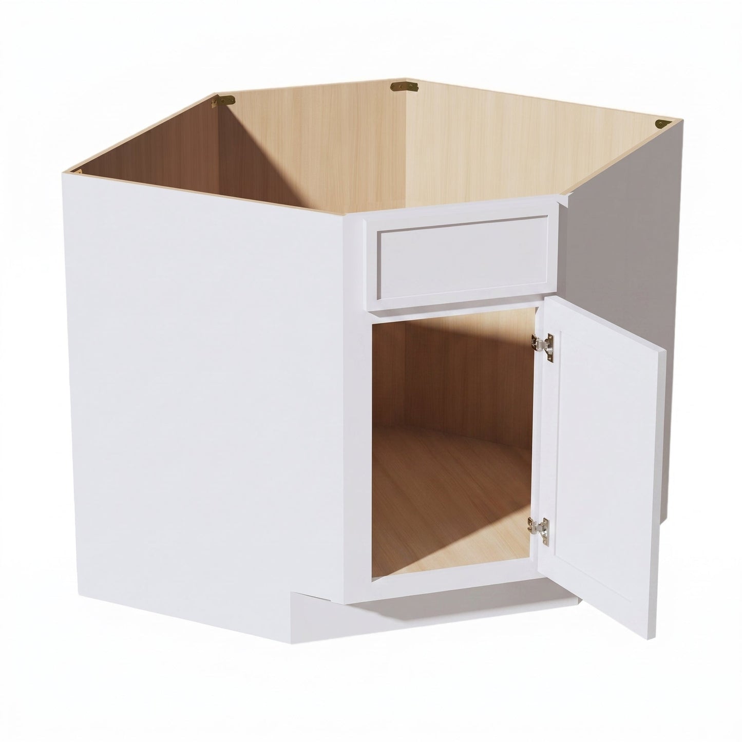 Slim Shaker Corner Base Cabinet 36" (DSB36) · Slim - Frost - Interior